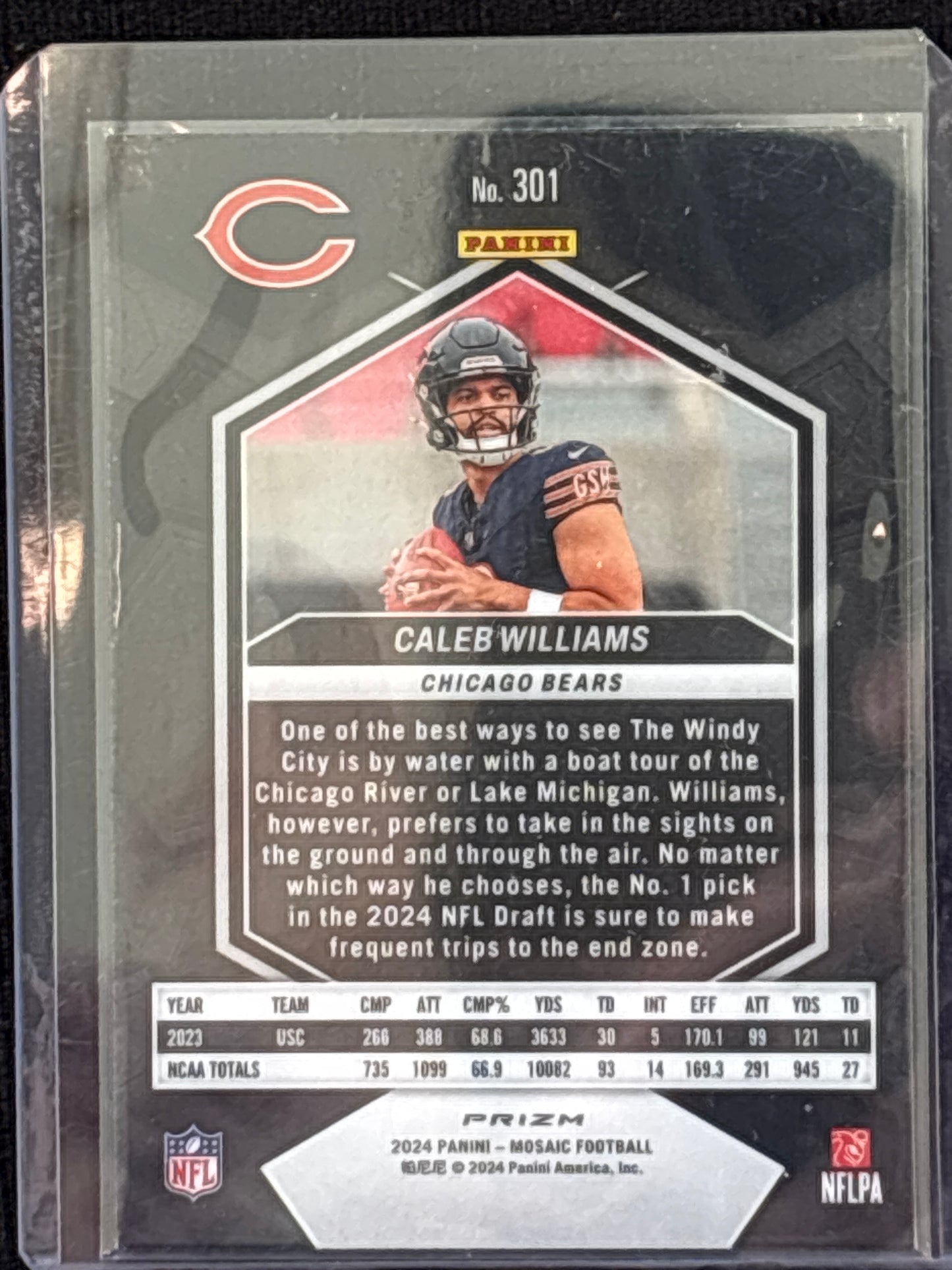 2024 Panini Mosaic Football Caleb Williams #301 Mint Rookie RC