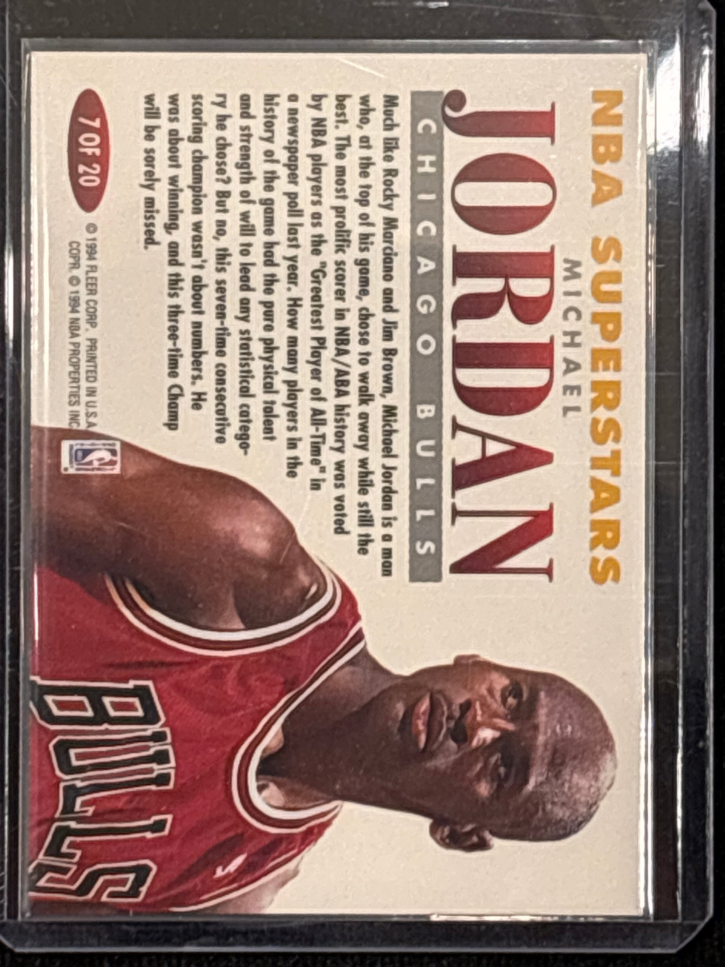 1994 NBA Hoops NBA Superstars Michael Jordan #10 HOF Mint