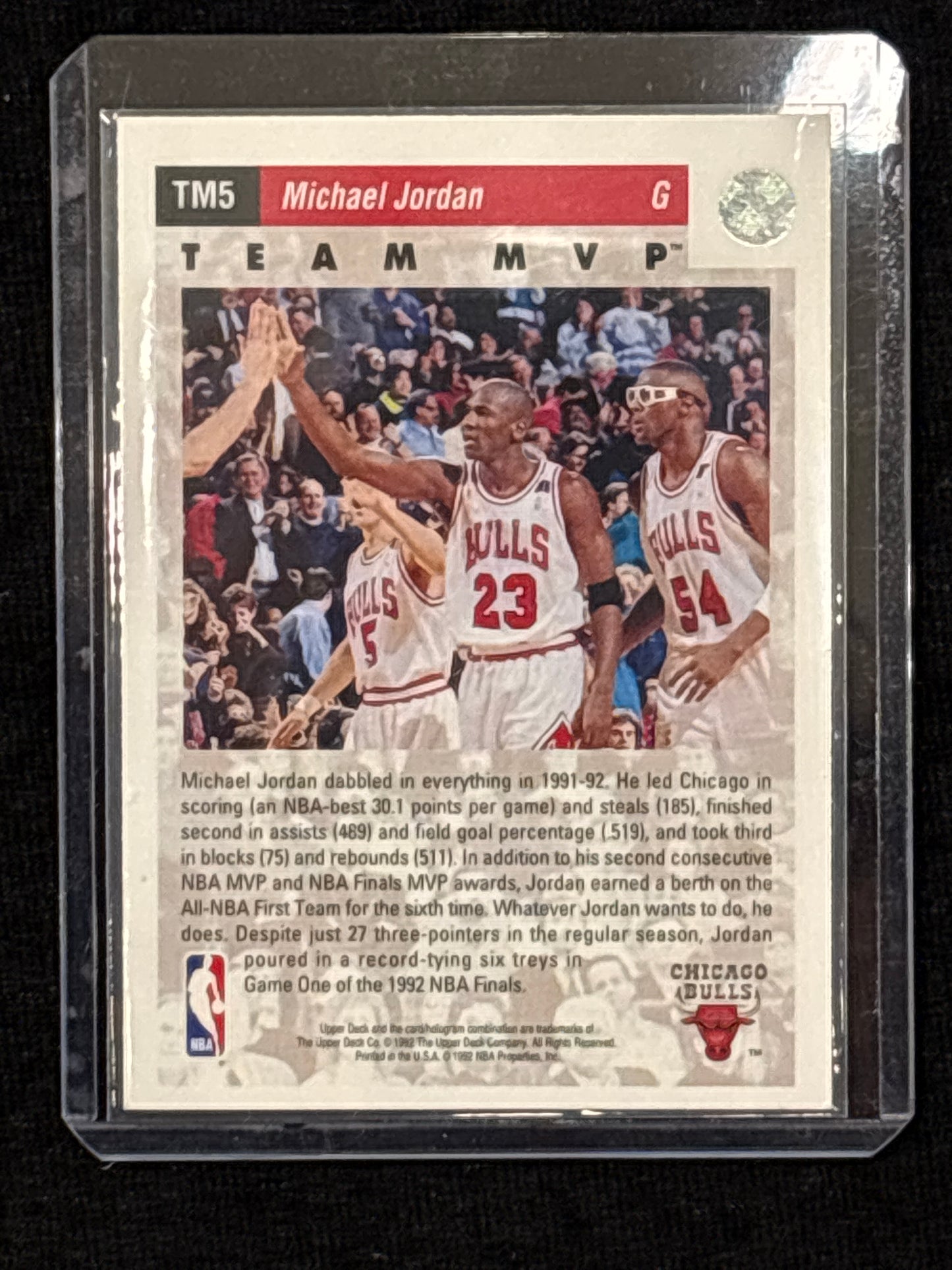 1992-93 Upper Deck Team MVP Michael Jordan #TM5 HOF Mint