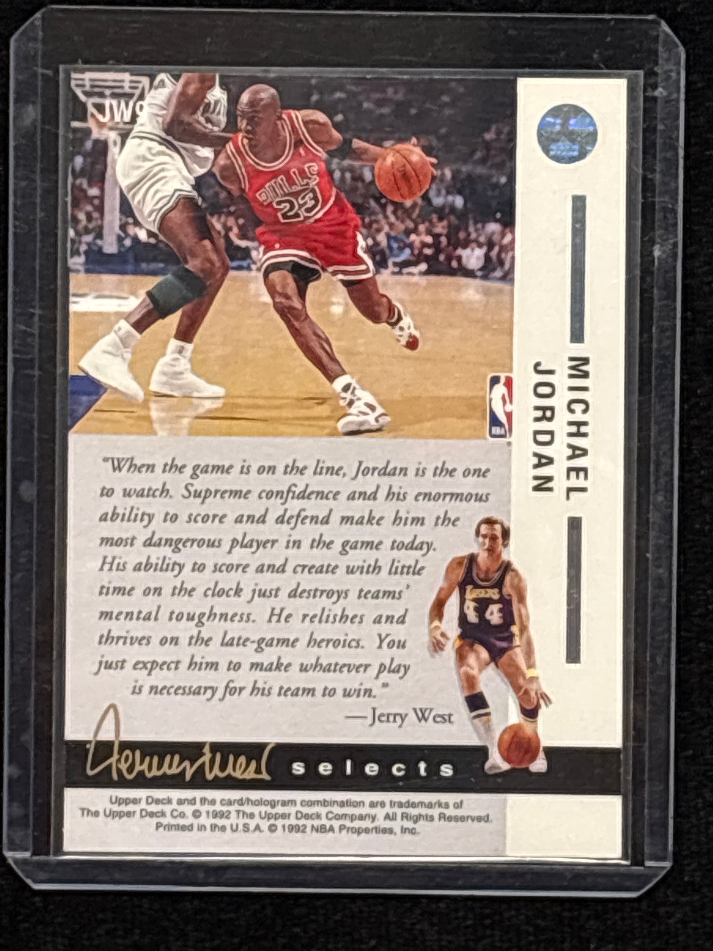 1992 Upper Deck Jerry West Selects Michael Jordan
