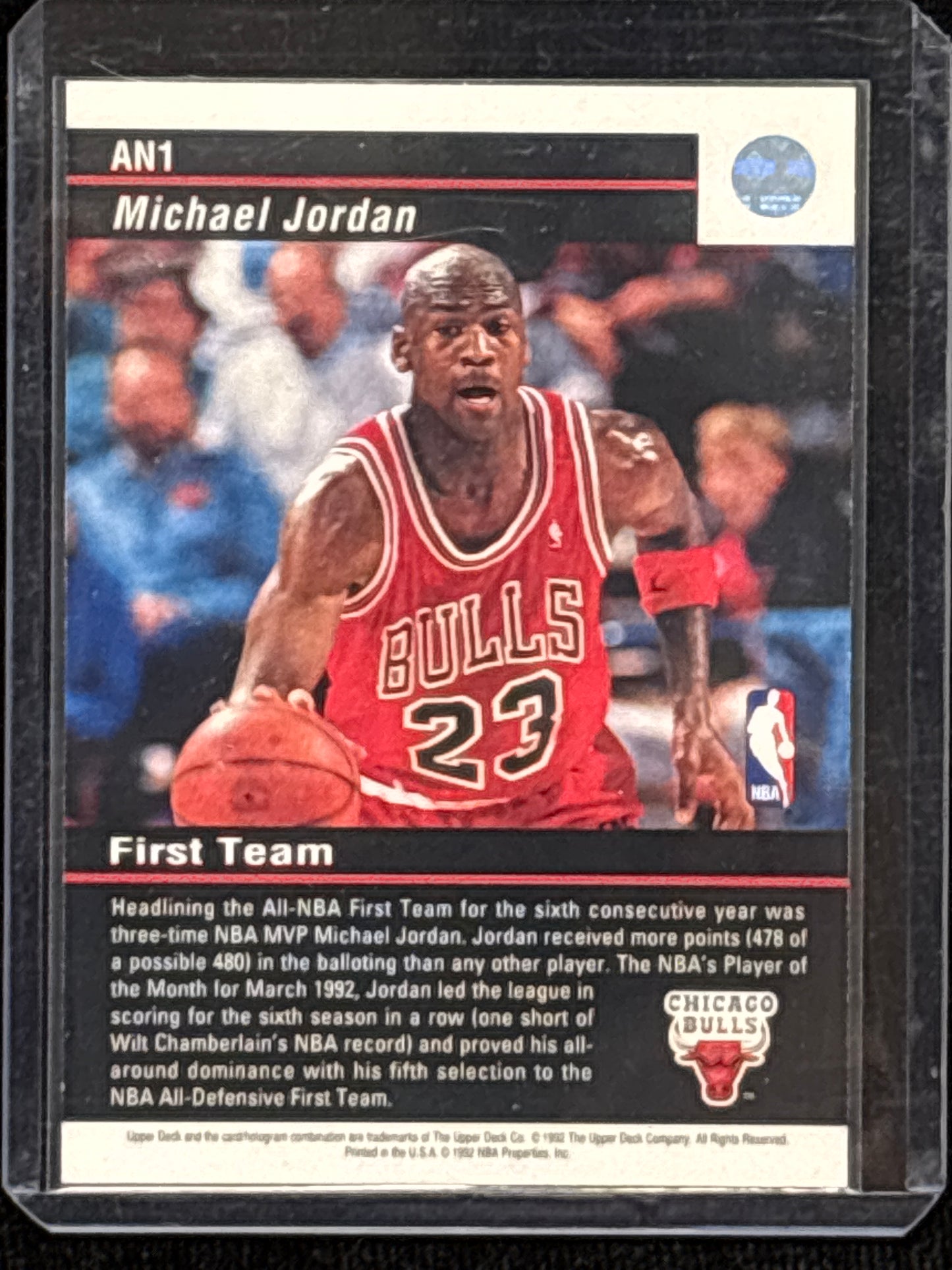 1992 Upper Deck All-NBA Team Michael Jordan #AN1