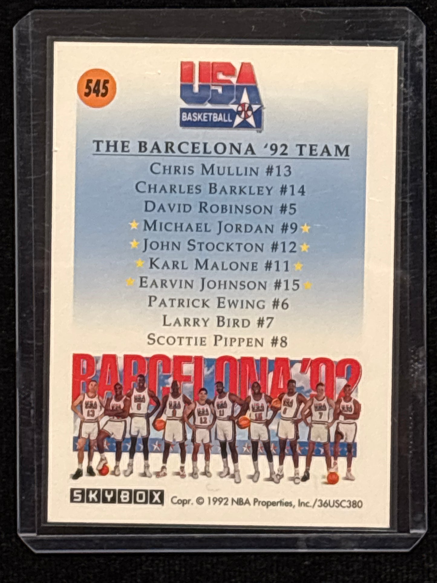 1992 SkyBox USA Basketball Earvin Johnson John Stockton Michael Jordan