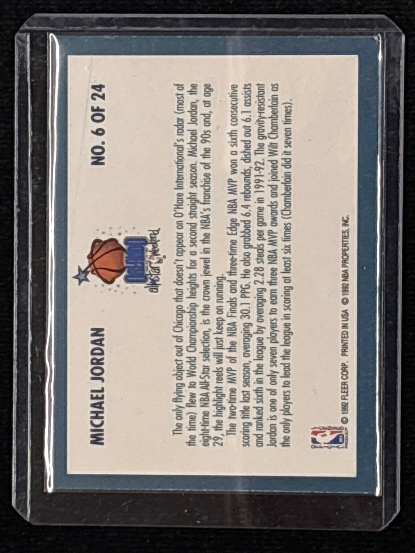 1992 1993-94 Fleer All-Star Weekend Michael Jordan #6 of 24 HOF Mint