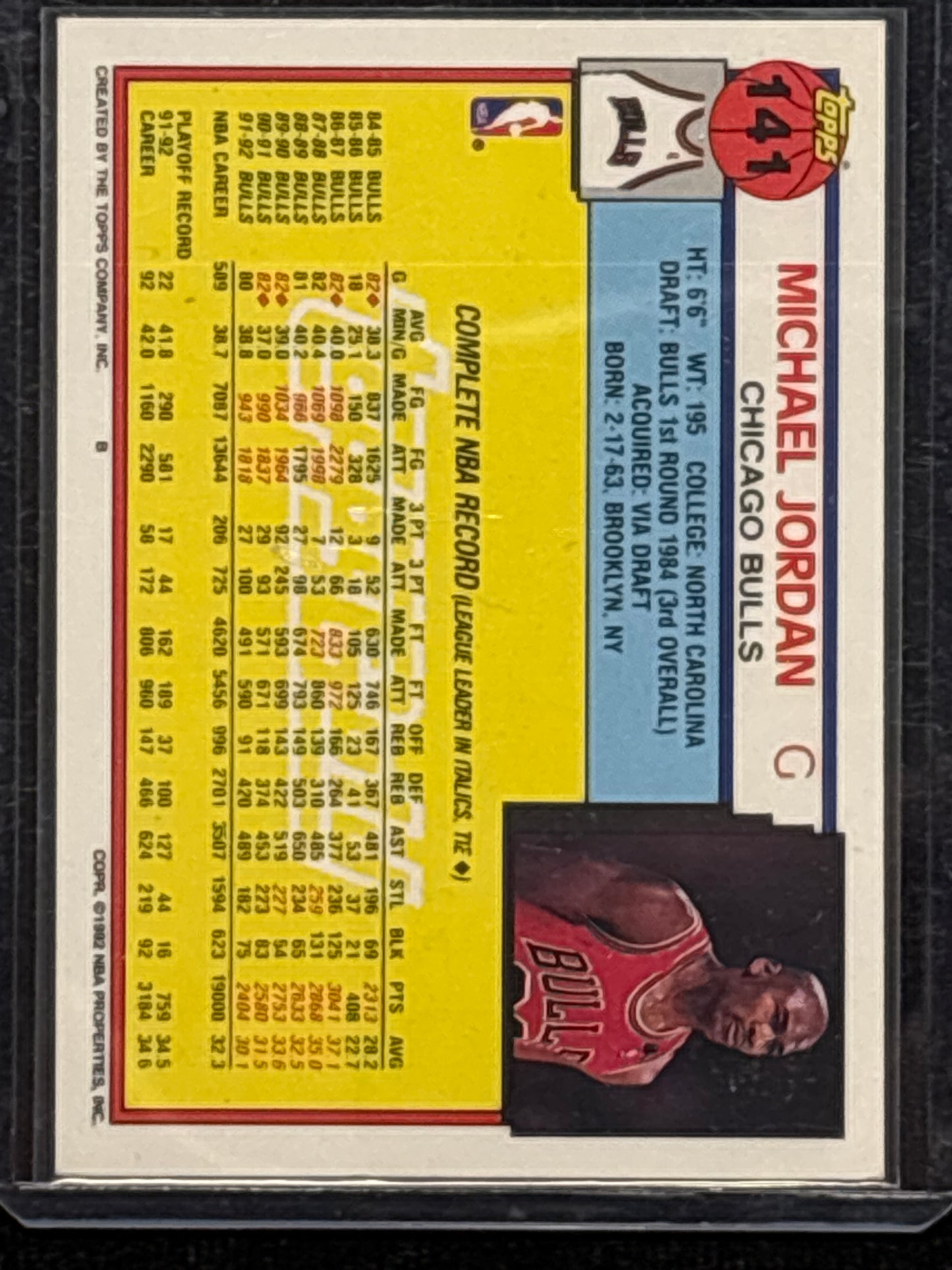 1992-93 Topps Michael Jordan #141 Gold HOF