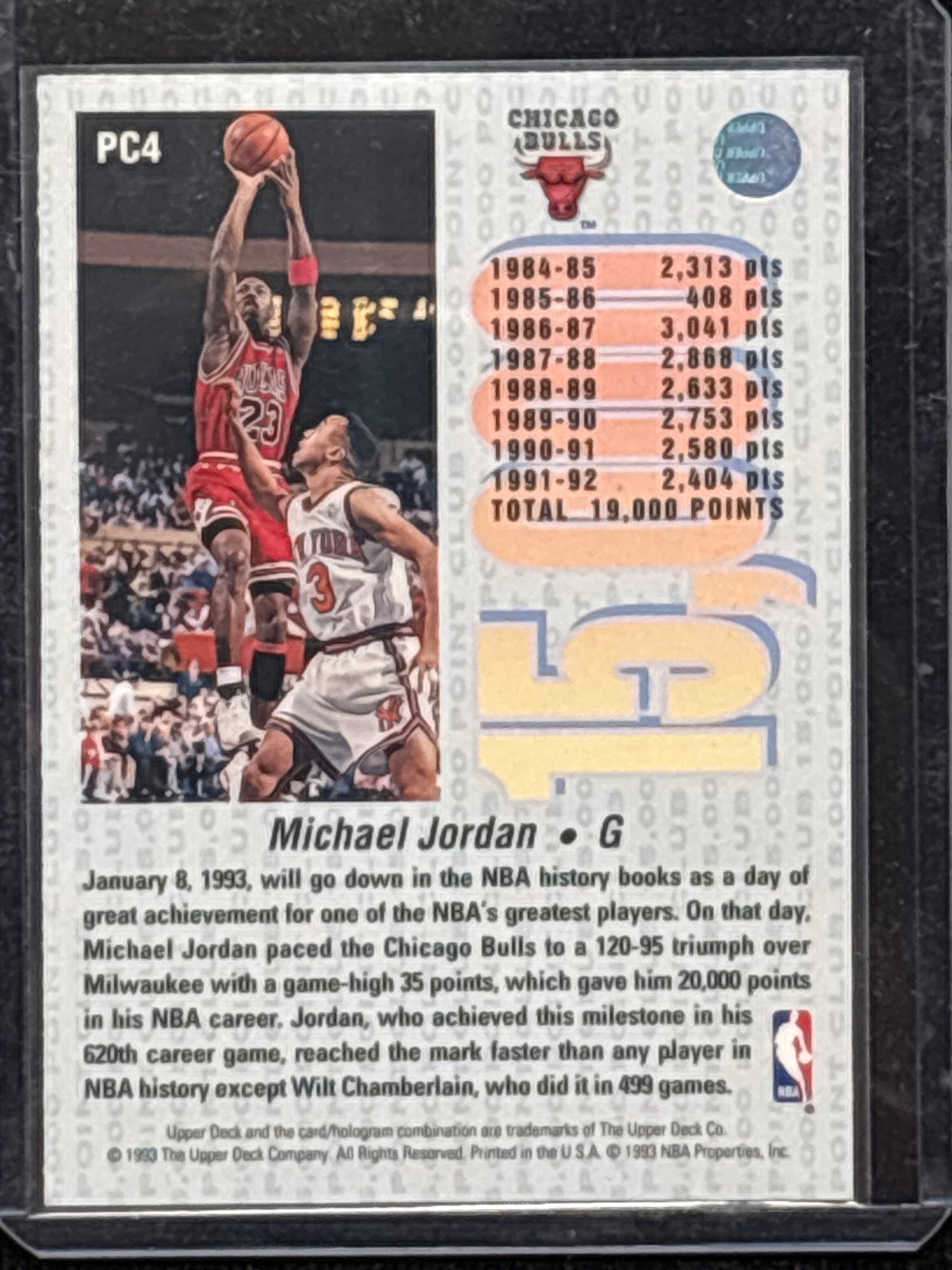1993-94 Upper Deck 15,000 Point Club Michael Jordan #PC4 HOF