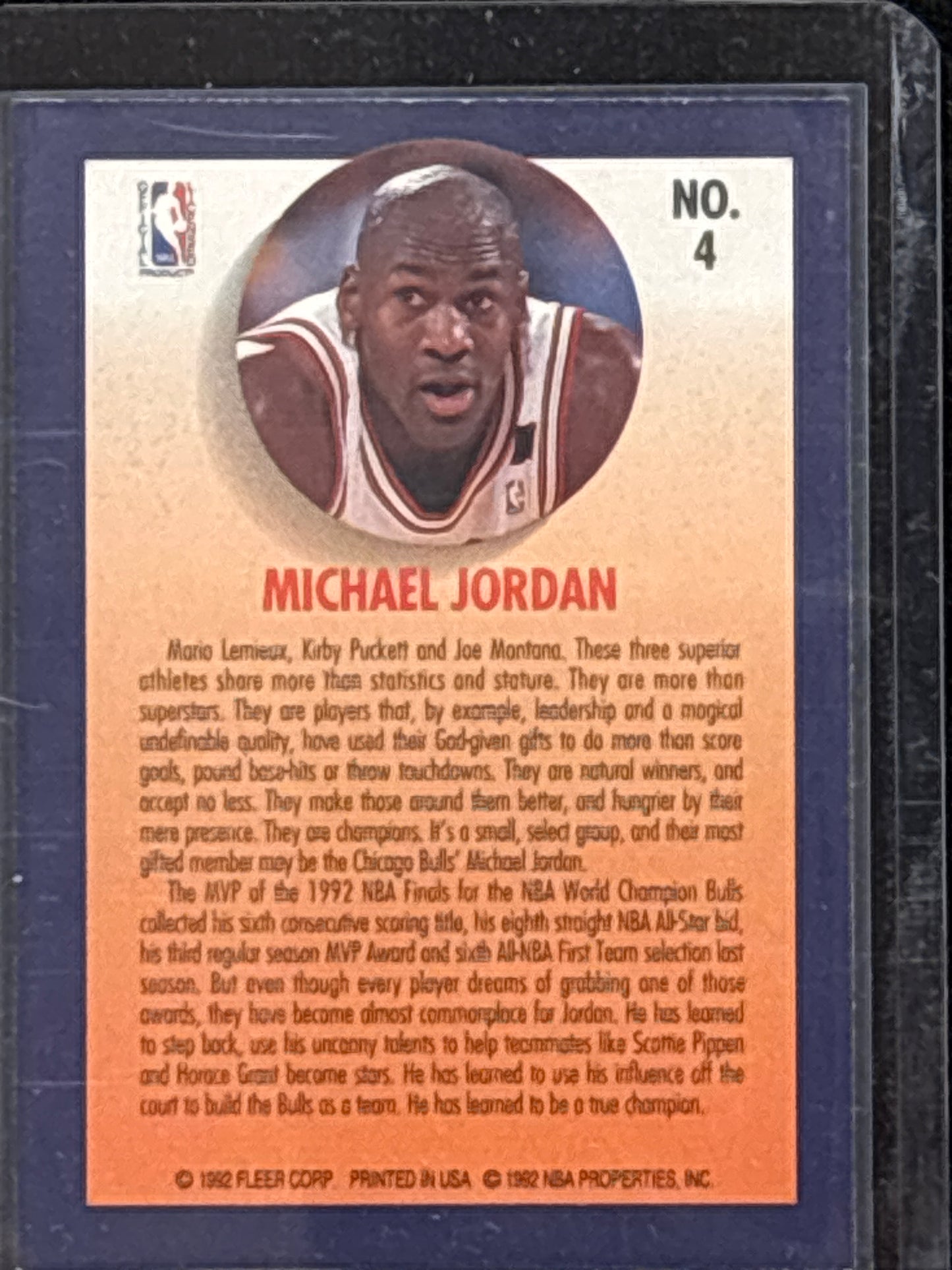 1992-93 Fleer Team Leader Michael Jordan #4