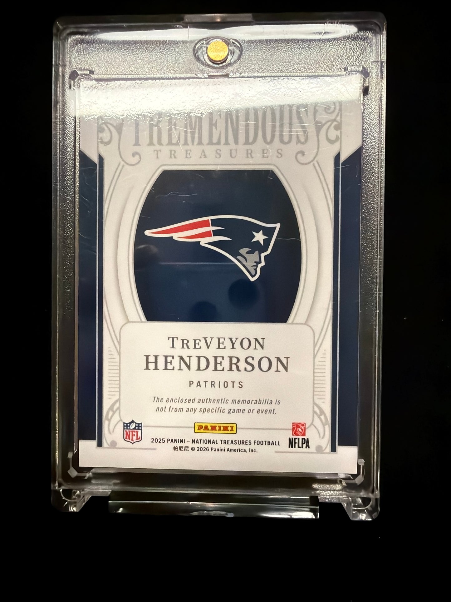 2026 Panini National Treasure TreVeyon Henderson #TT-TH /99 Patch RC Memorabilia