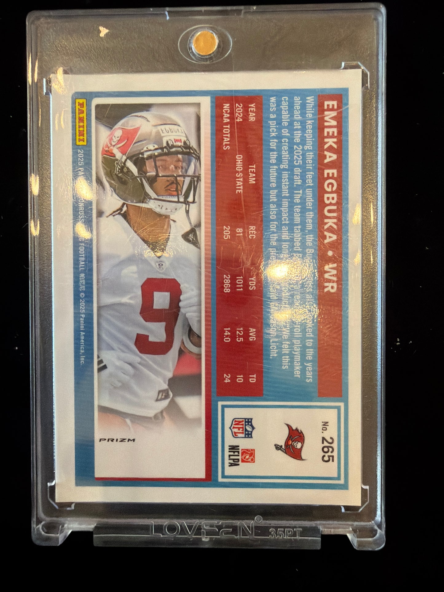 2025 Panini Donruss Optic Prizm Emeka Egbuka #265 Stars