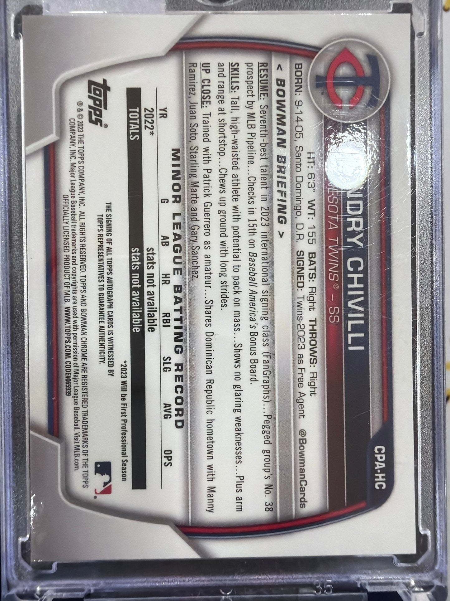 2023 Bowman Hendry Chivilli #CPA-HC Blue RayWave Refractor /150 1st Bowman
