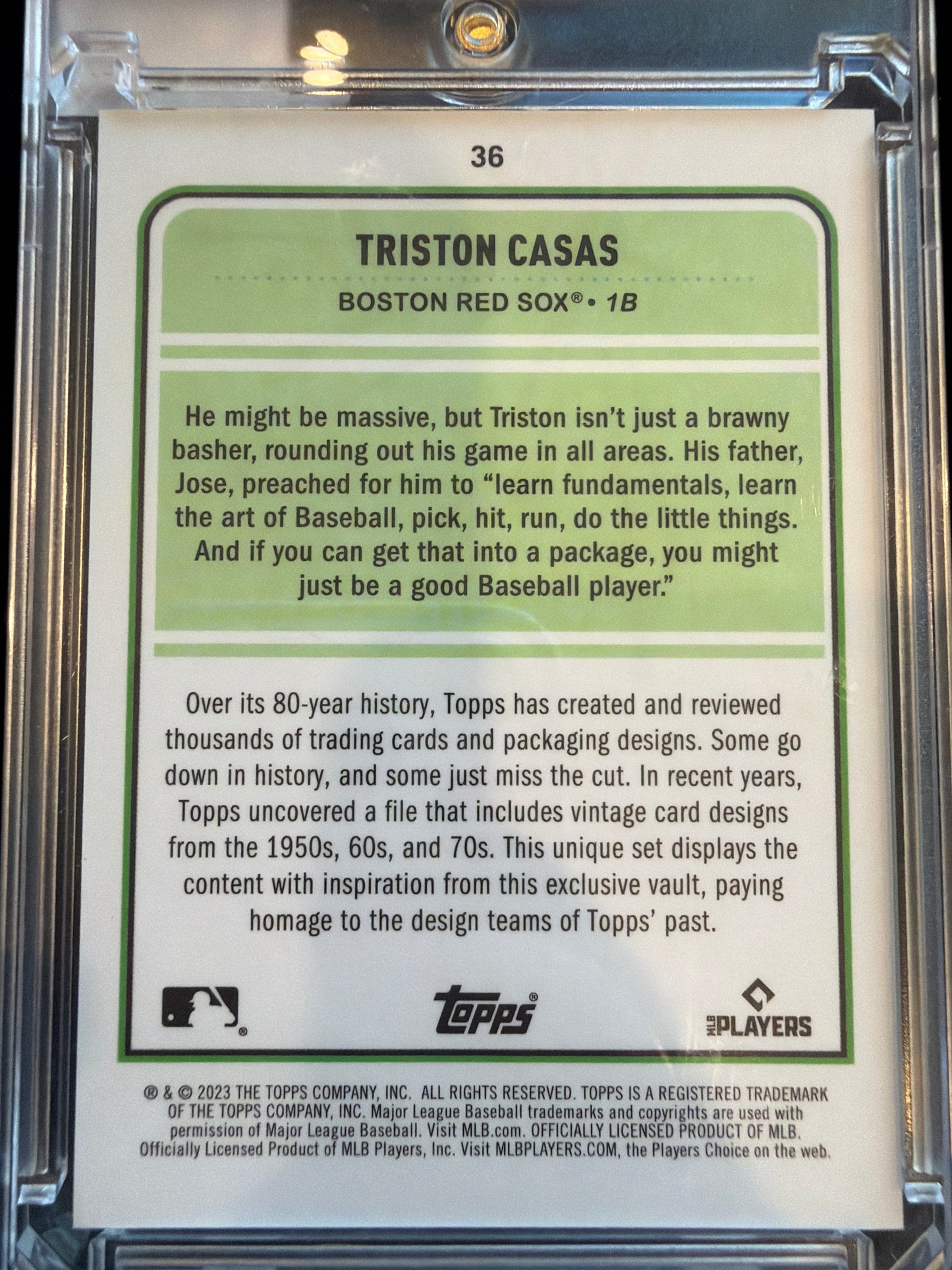 2023 Topps Archives Triston Casas #36 Lime Green /99 RC