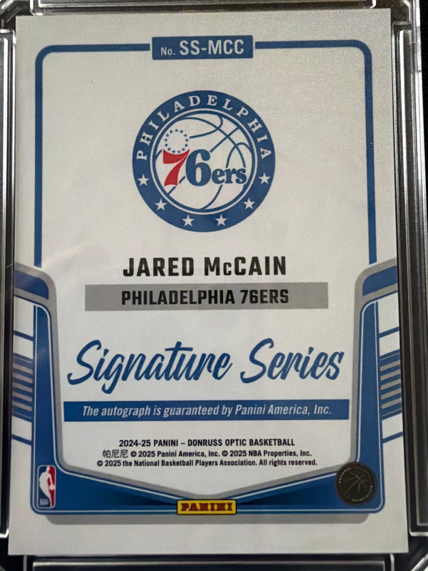 2025 Panini Donruss Optic Signature Series Jared McCain #SS-MCC RC