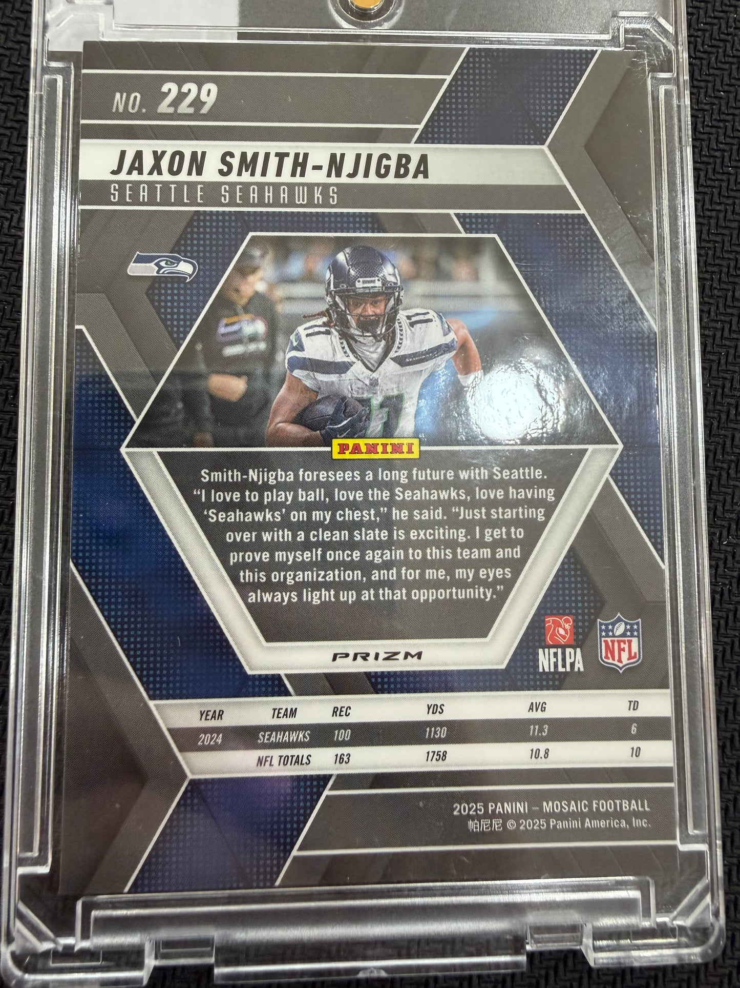2025 Panini Mosaic Football Jaxon Smith-Njigba #229 Honey Comb