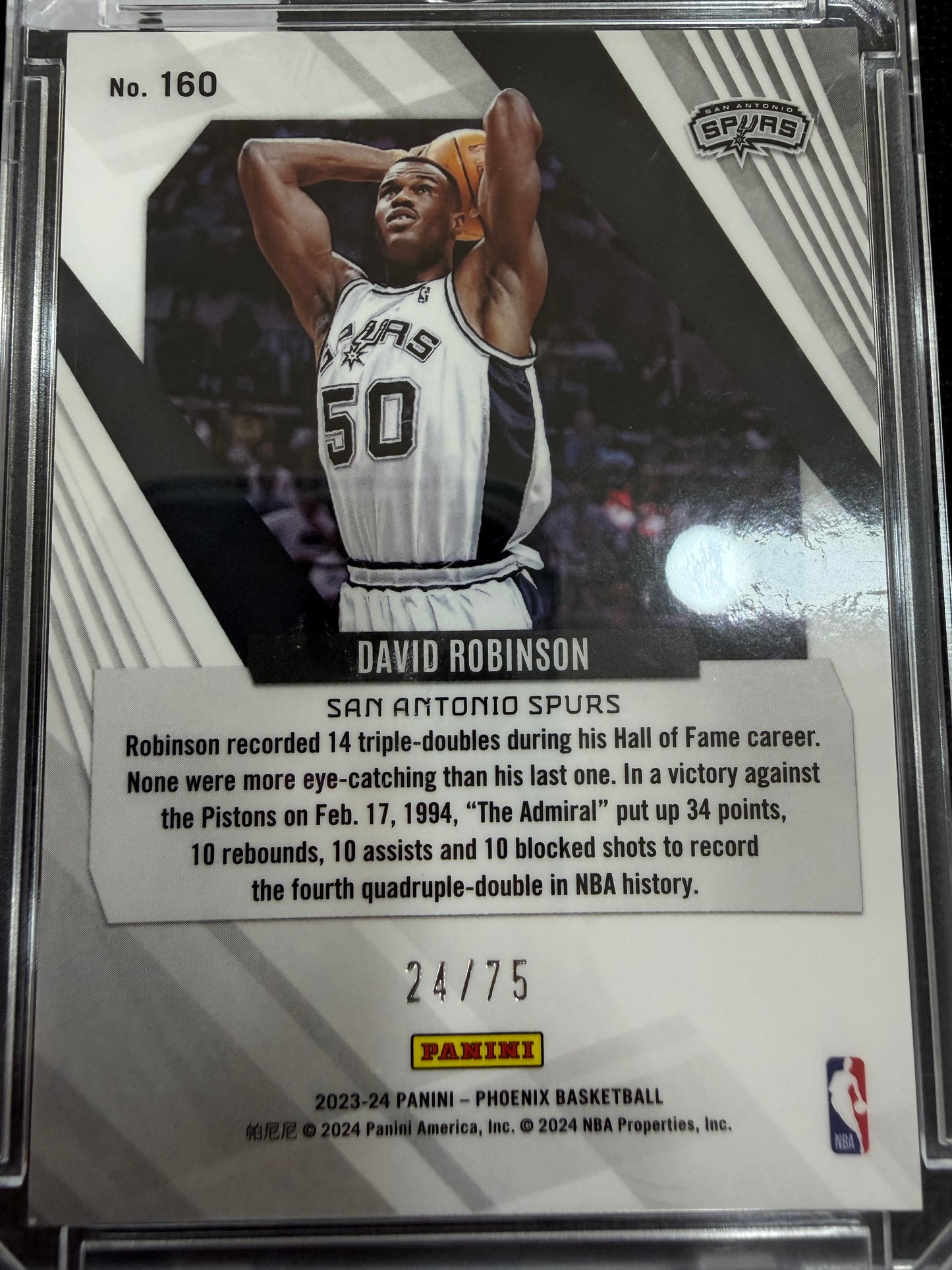 2024 Panini Phoenix David Robinson #160 Red /75