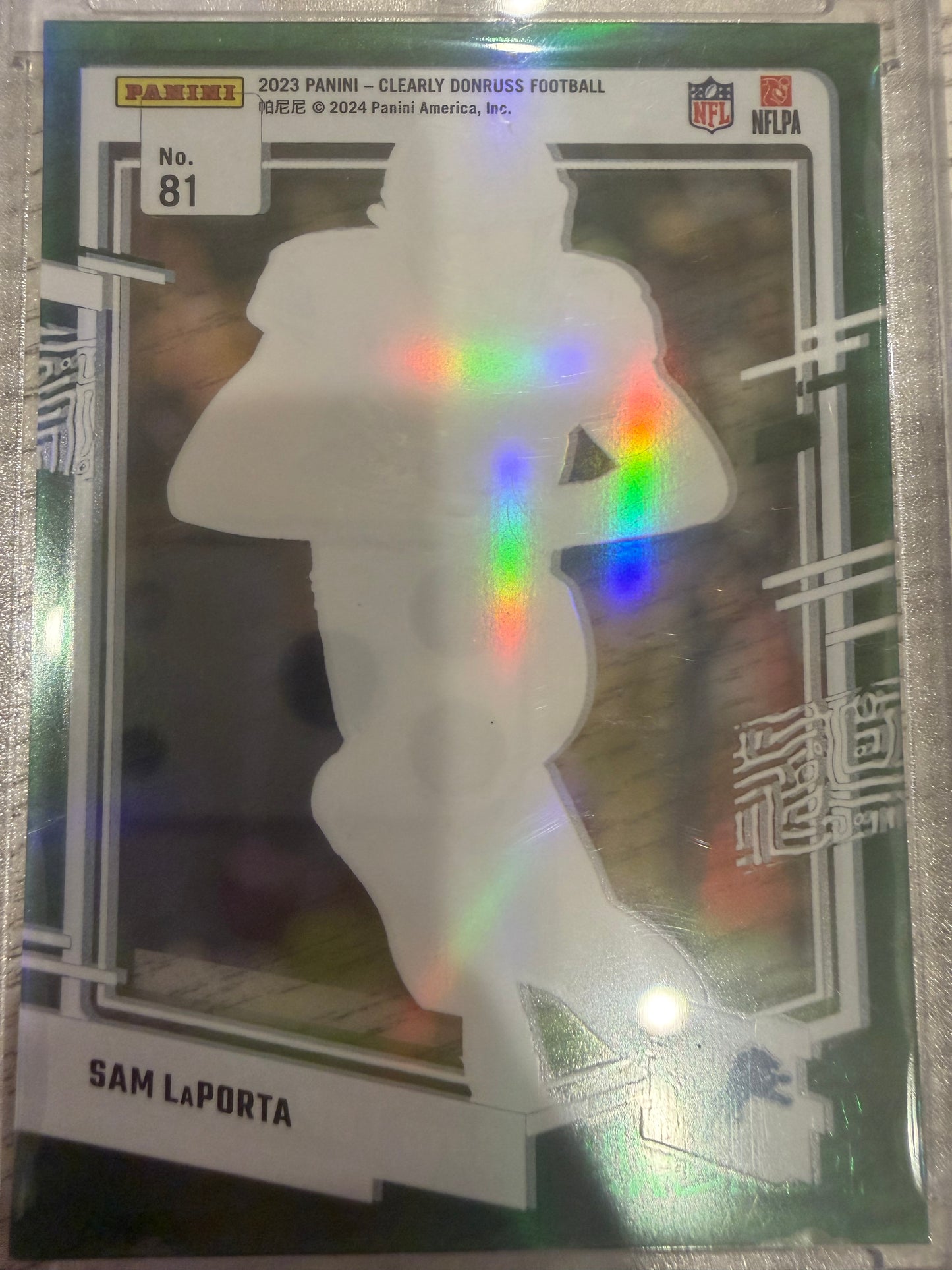 2024 Panini Clearly Donruss Sam LaPorta #81 Green /25