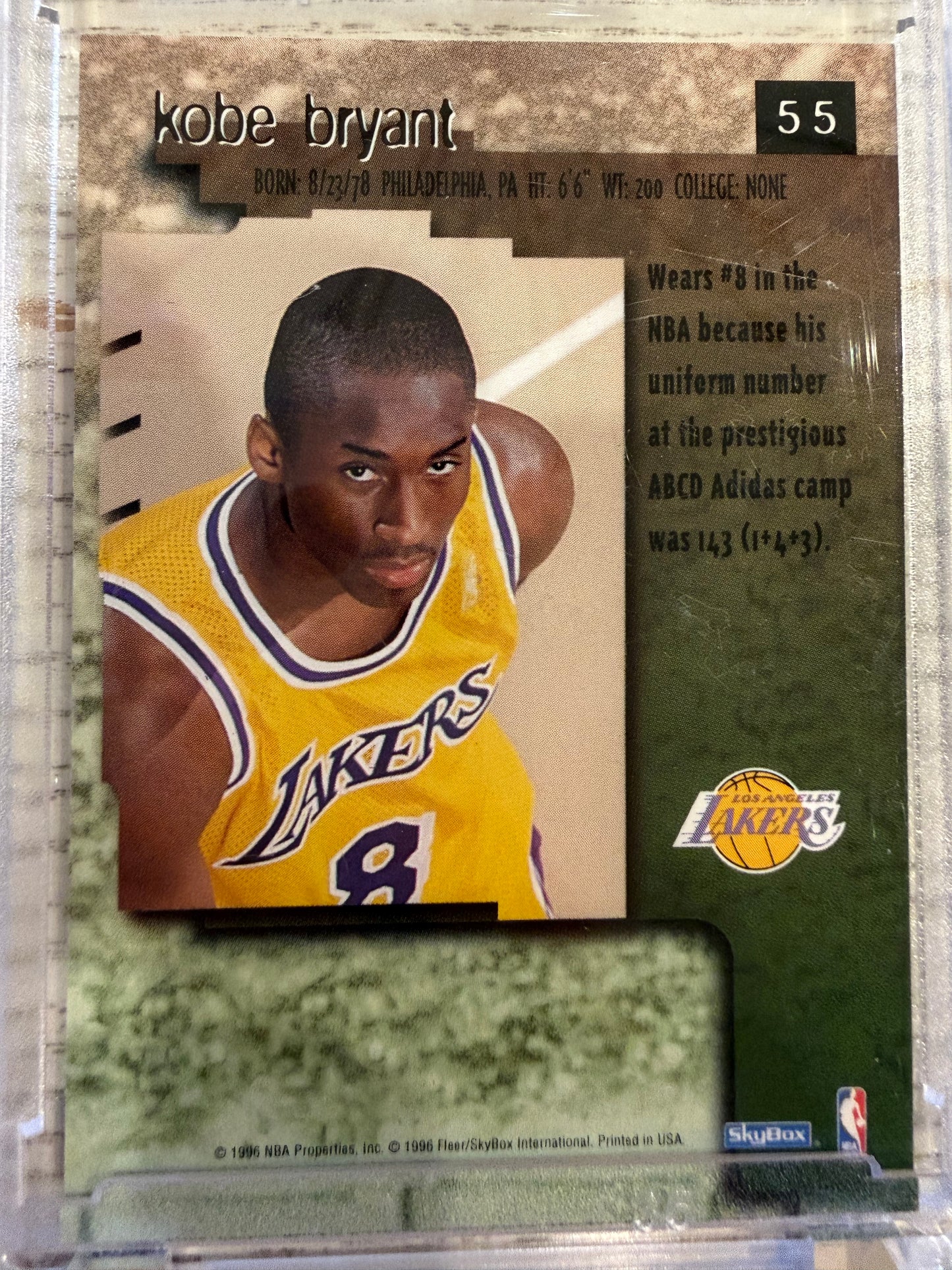 1996 SkyBox Premium Kobe Bryant #55