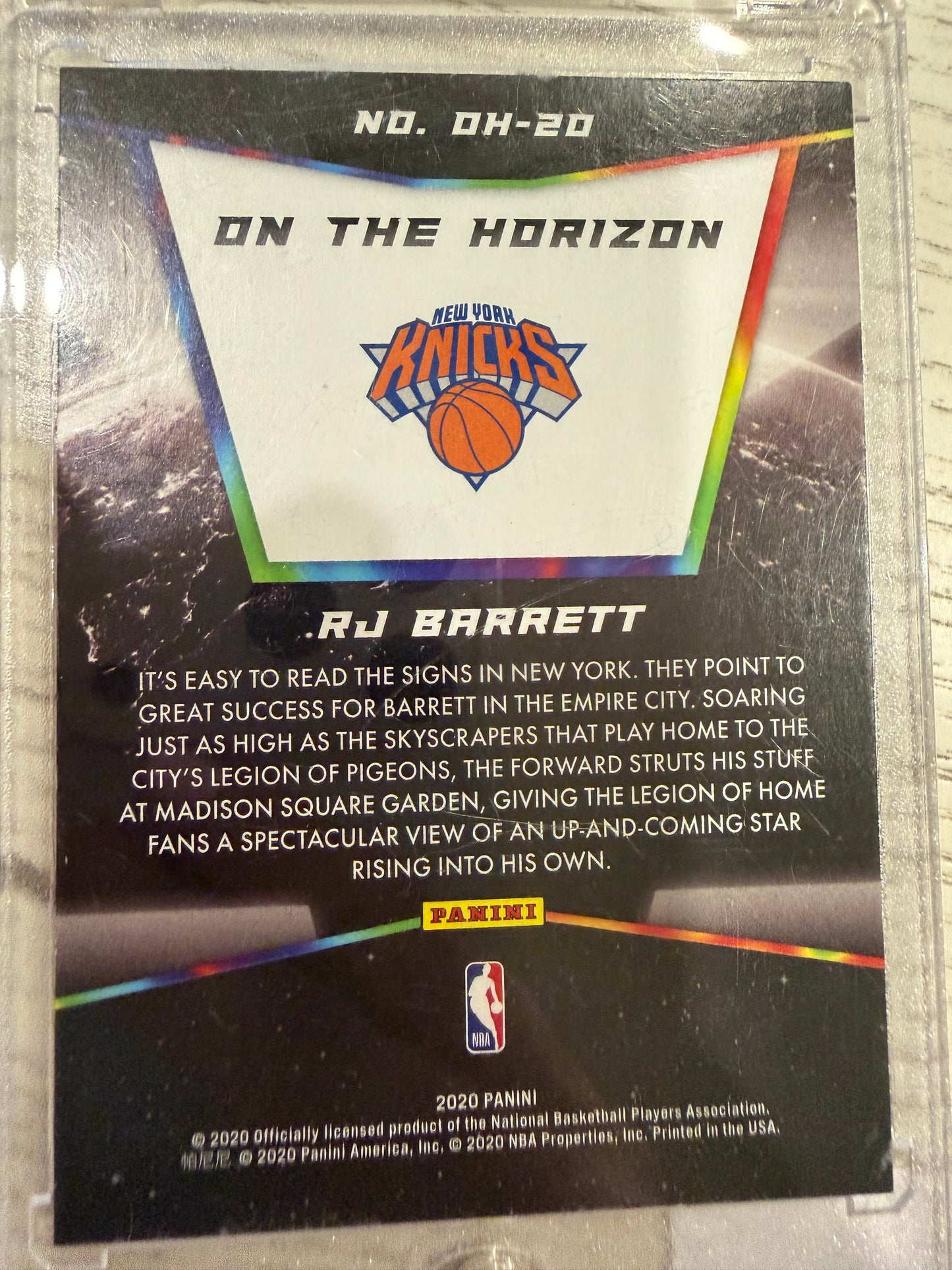 2020 Panini On the Horizon RJ Barrett #OH-20 Silver Prizm