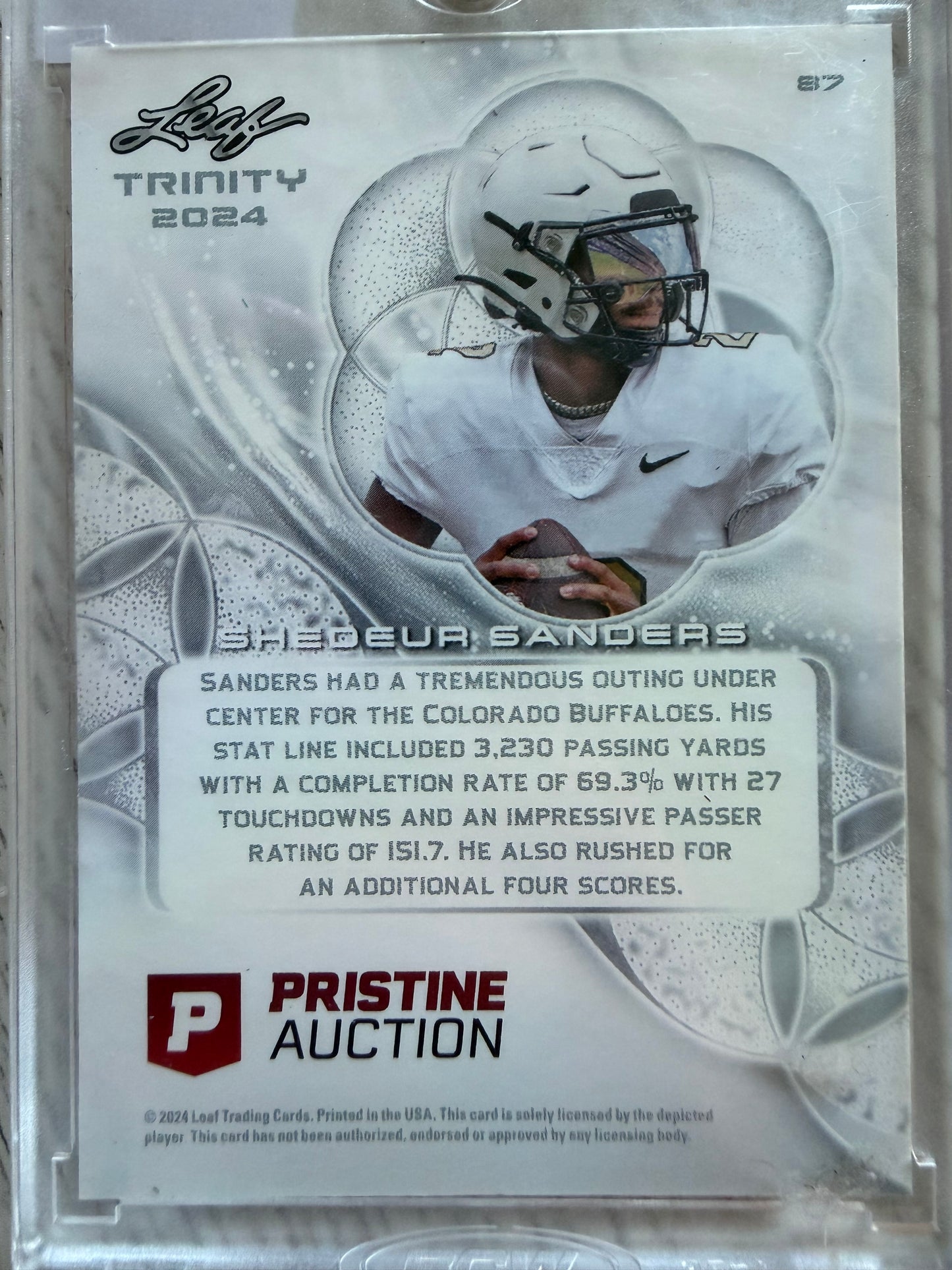 2024 Leaf Trinity Shedeur Sanders #67 /25