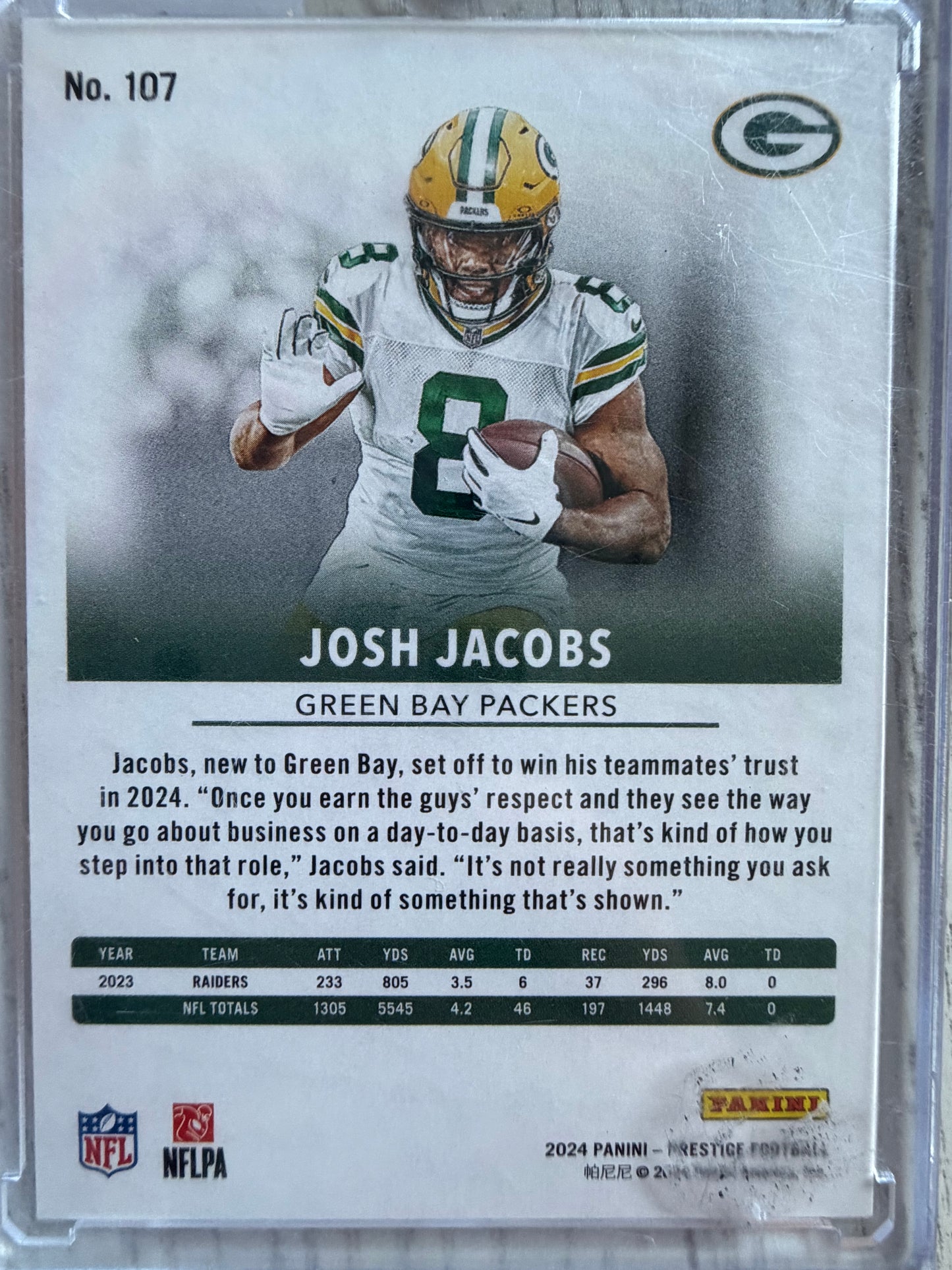 2014 Panini Prestige Xtra Points Josh Jacobs #107 Blue /10