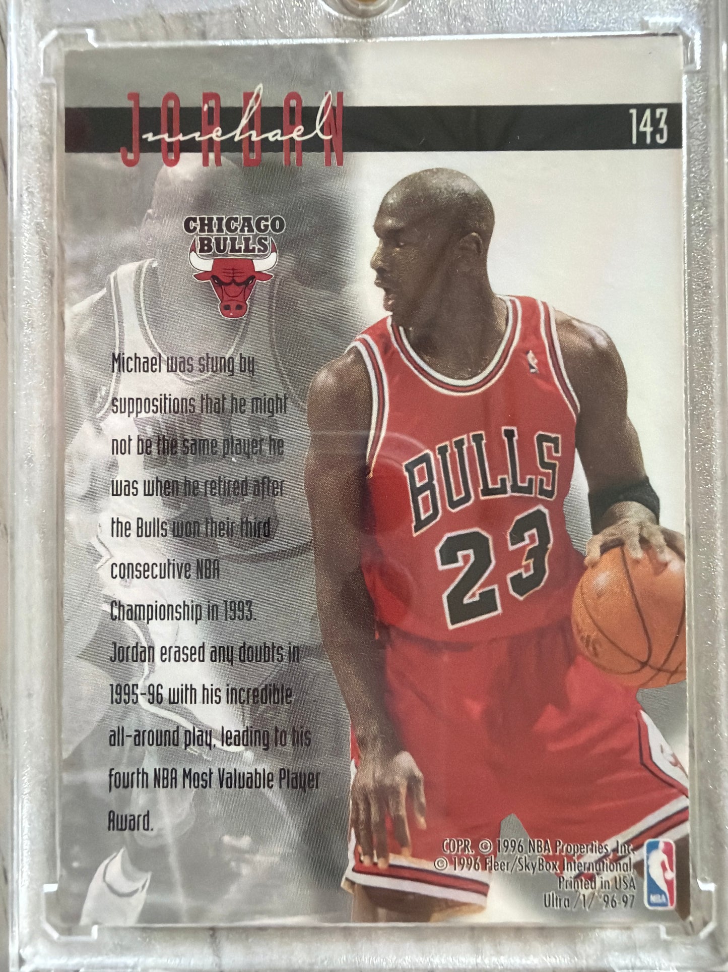 1996 Fleer Ultra Michael Jordan #143
