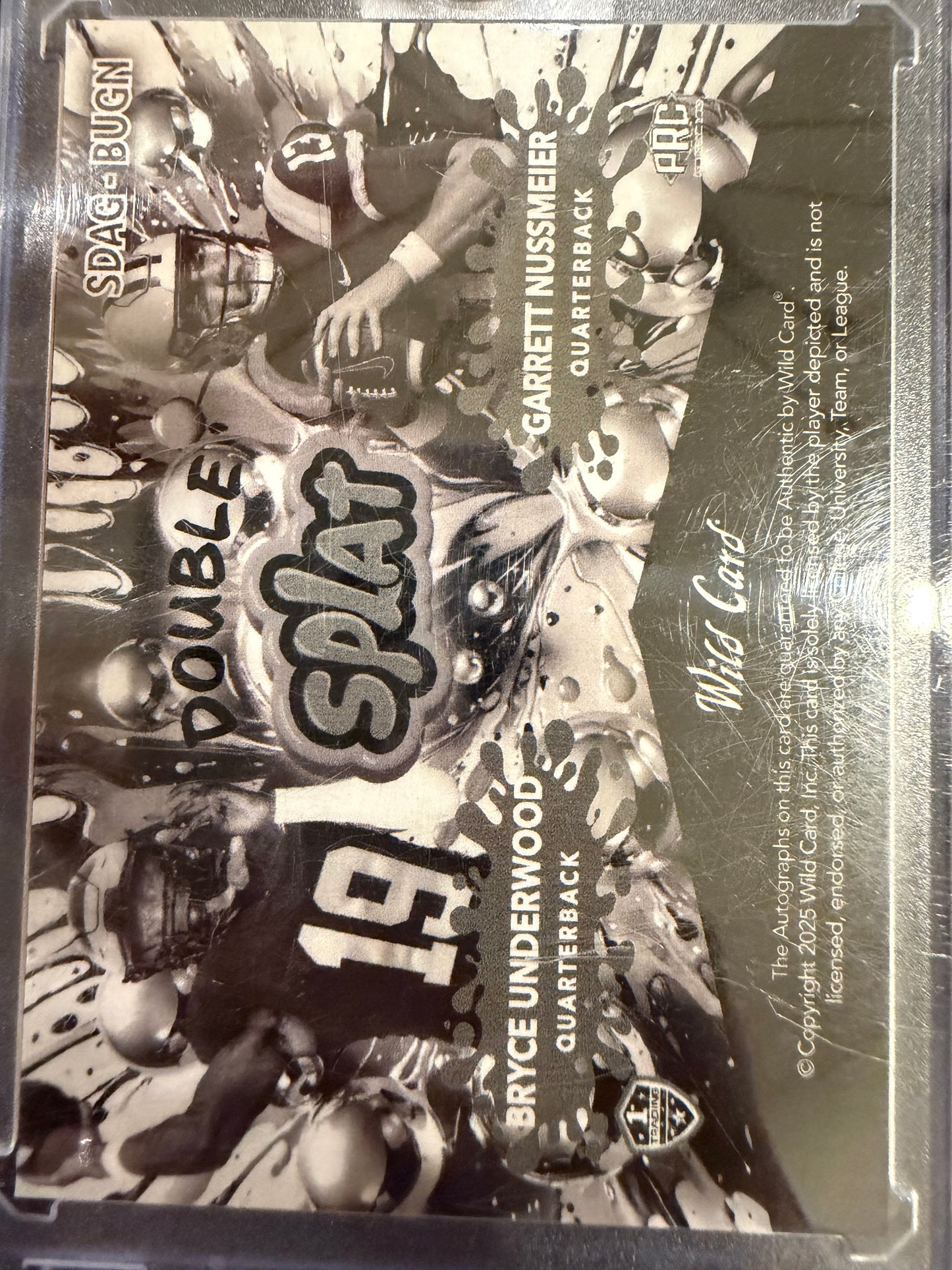2025 Wild Card Double Splat Bryce Underwood Garrett Nussmeier #SDAG-BUGN /1