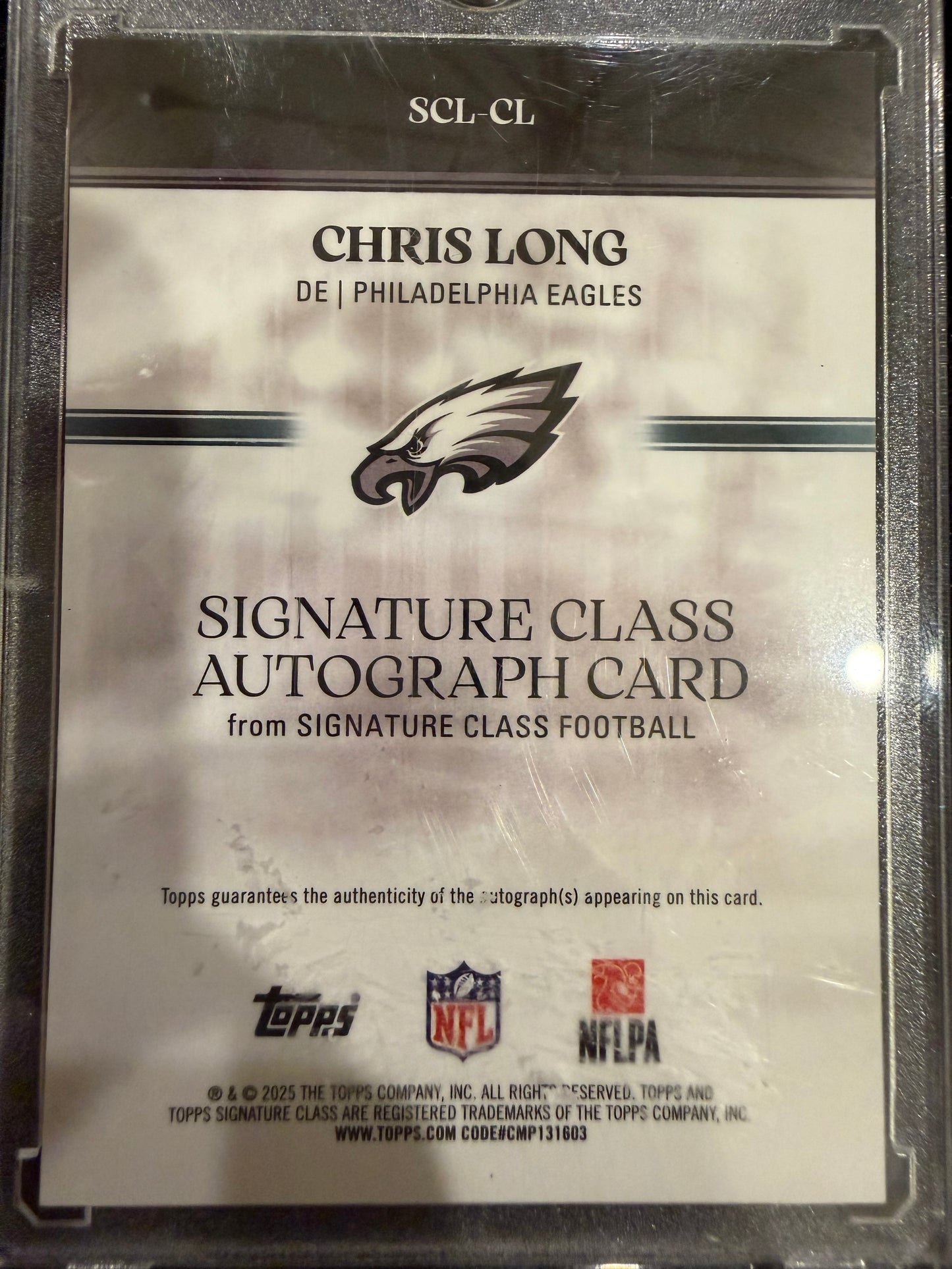 2025 Topps Signature Class Football Chris Long #SCL-CL /10