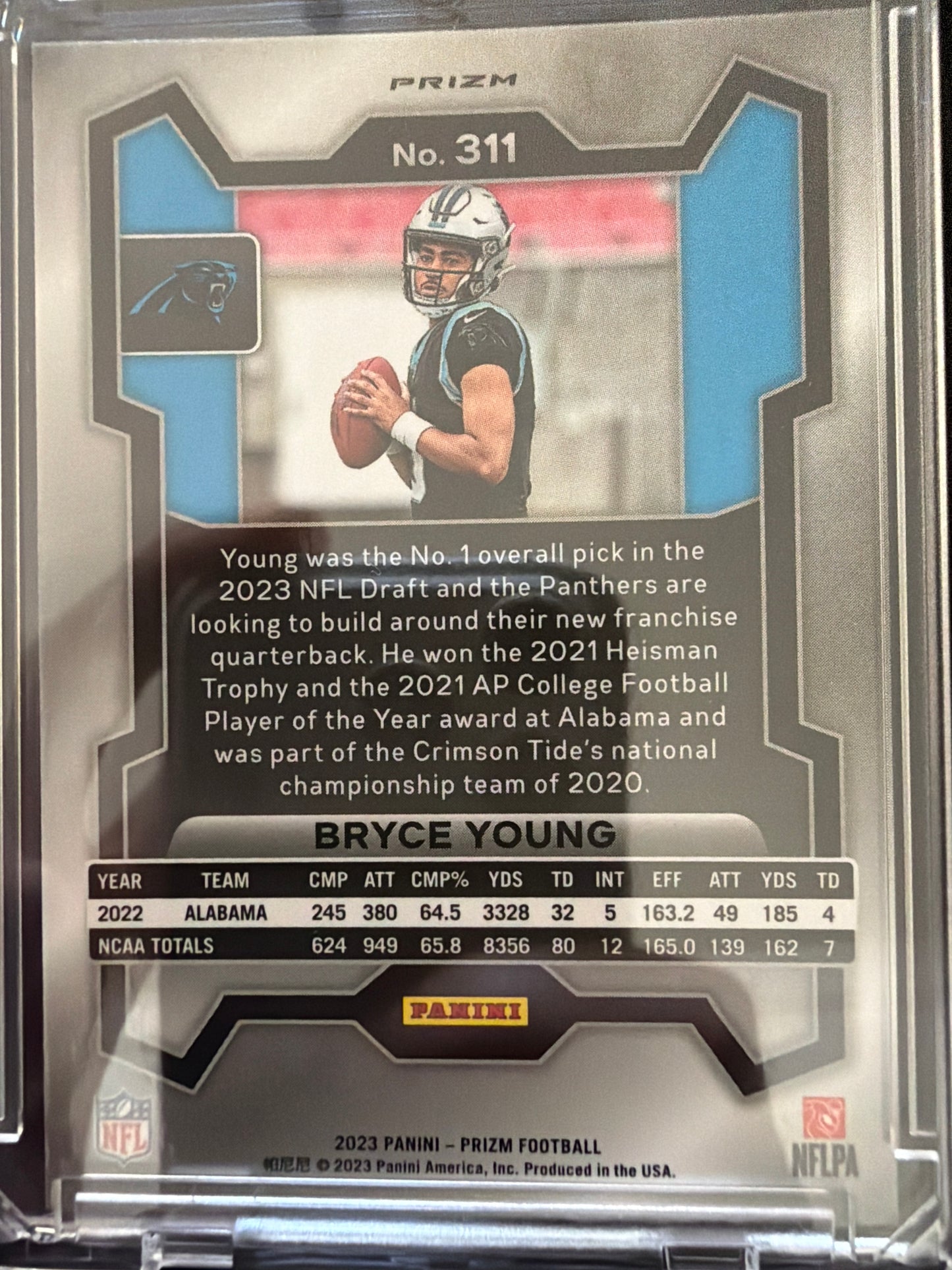 2023 Panini Prizm Bryce Young #311 Orange Ice RC