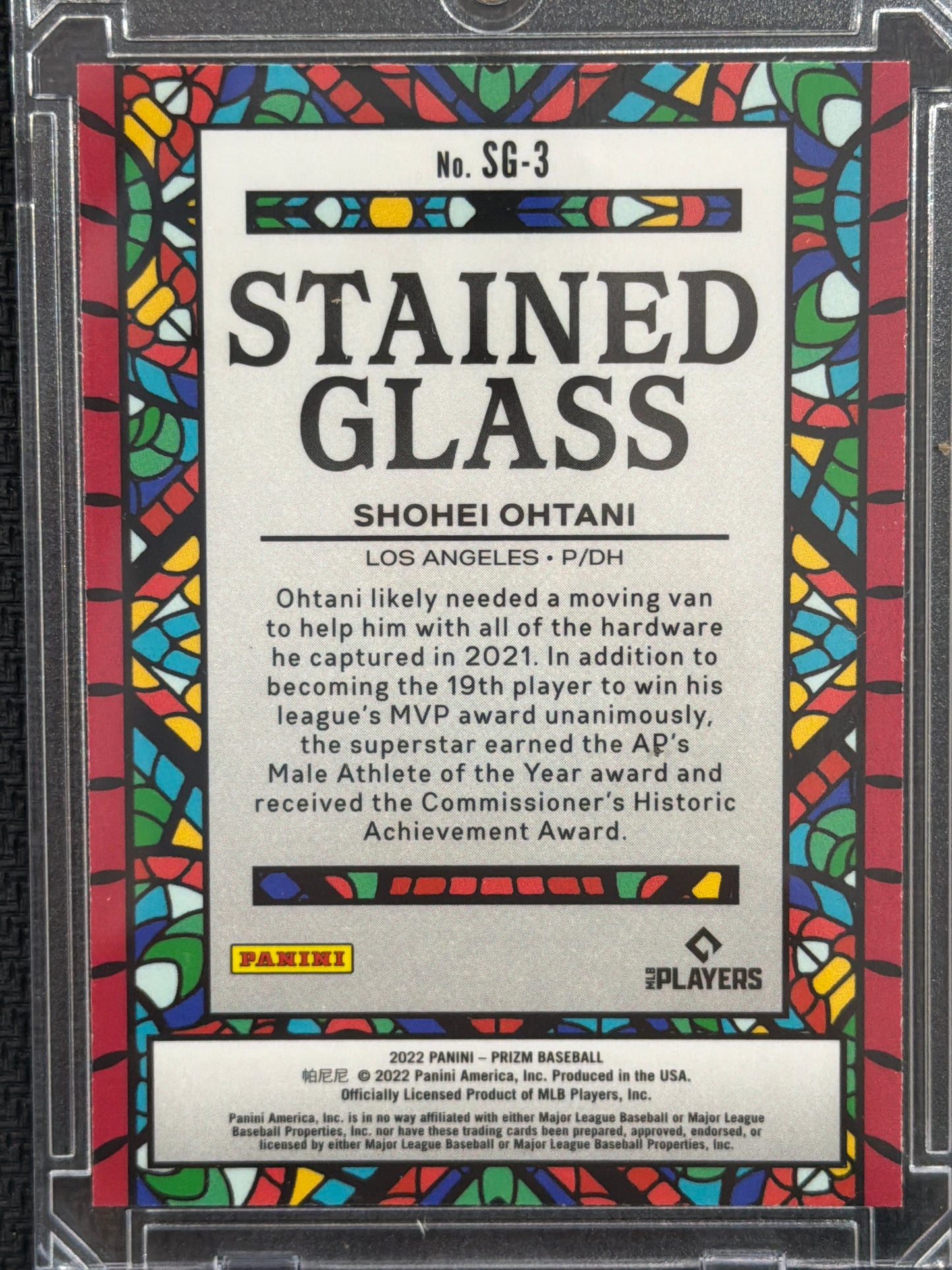 2022 Panini Prizm Baseball Stained Glass Shohei Ohtani #SG-3