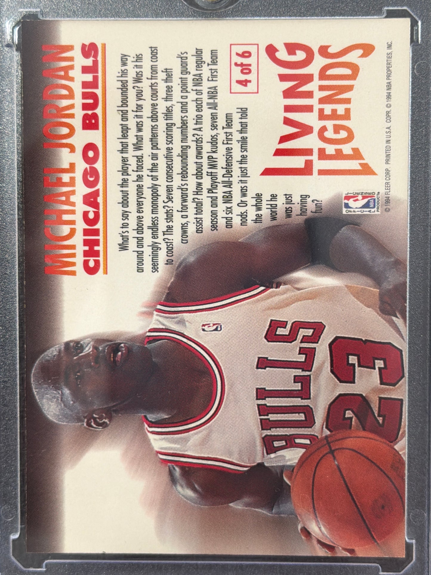1994 Fleer Living Legends Michael Jordan #4 of 6