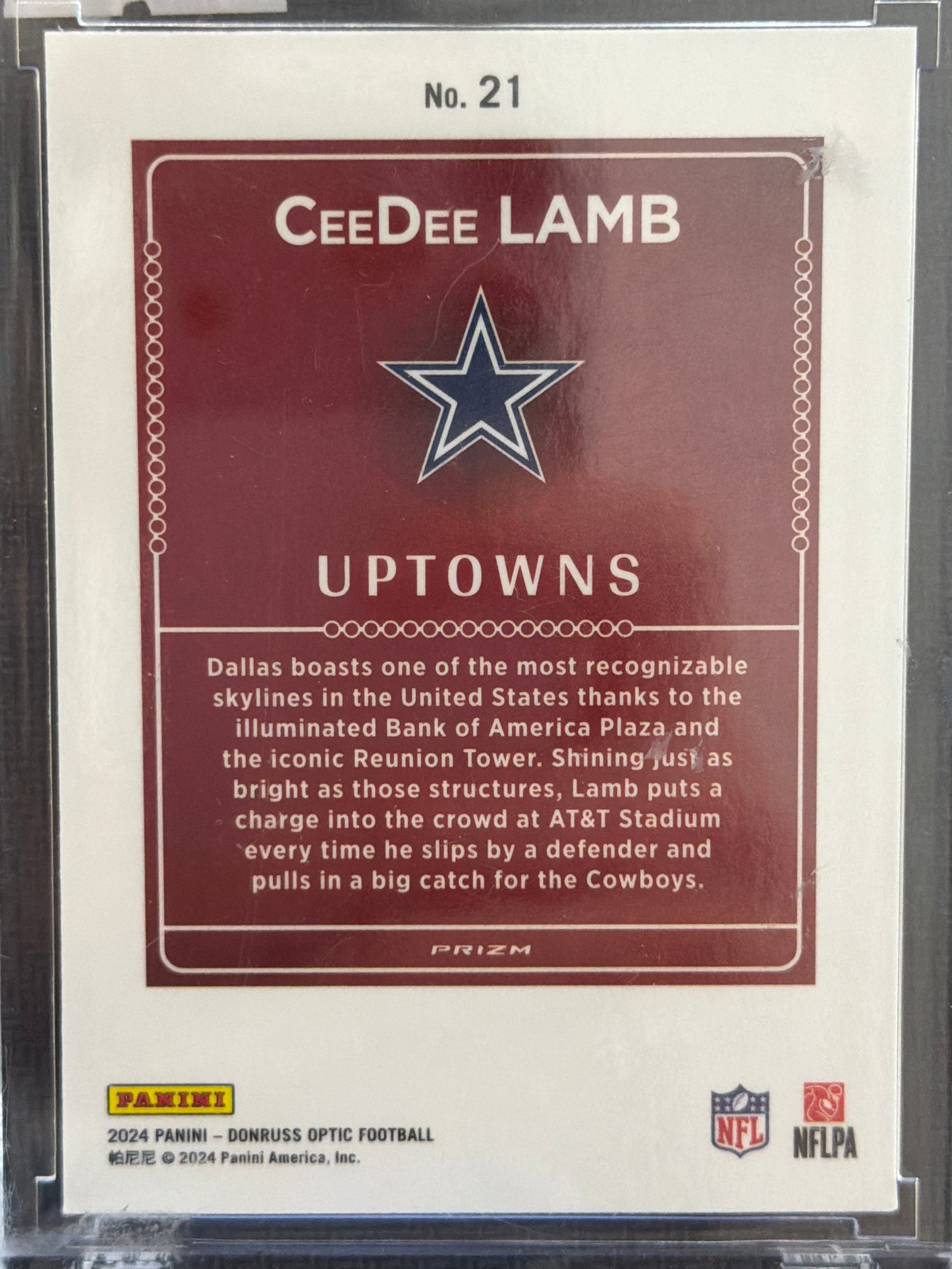 2024 Panini Donruss Optic Prizm Uptowns CeeDee Lamb #21