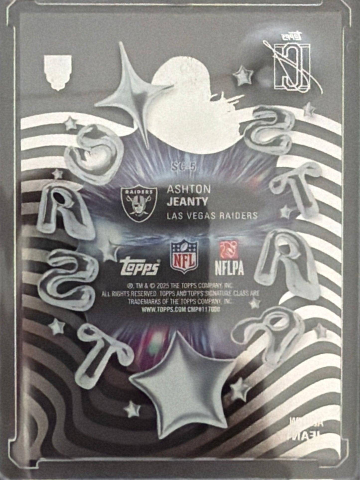 2025 Topps Signature Series Stardust Ashton Jeanty #SC-5 RC