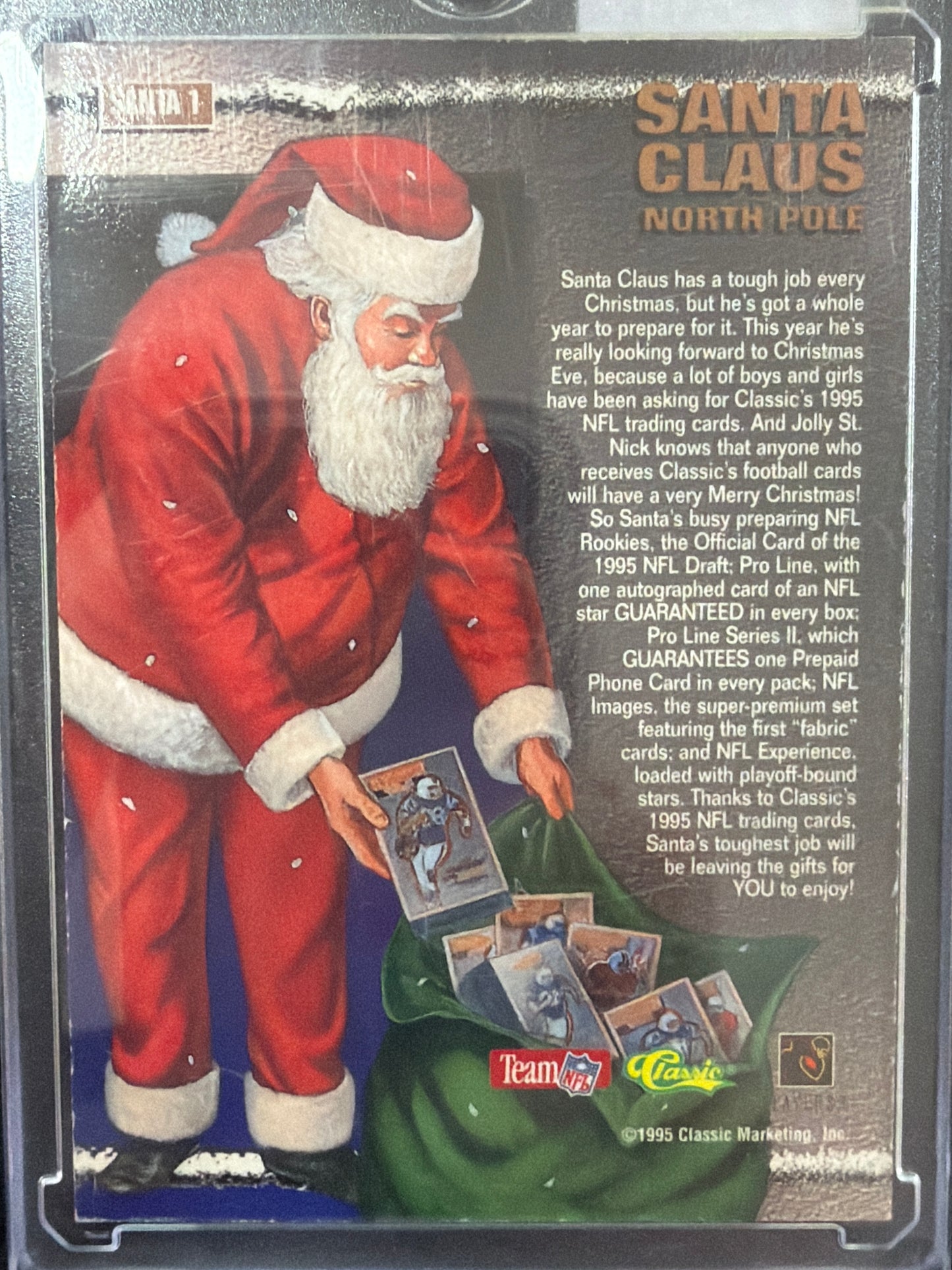 1995 Classic Pro Line Classic Drew Bledsoe Santa Claus Emmitt Smith #SANTA 1