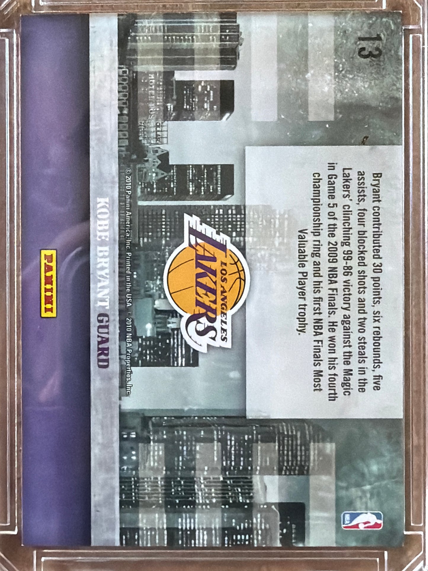 2010 Panini Studio Skylines Kobe Bryant #13