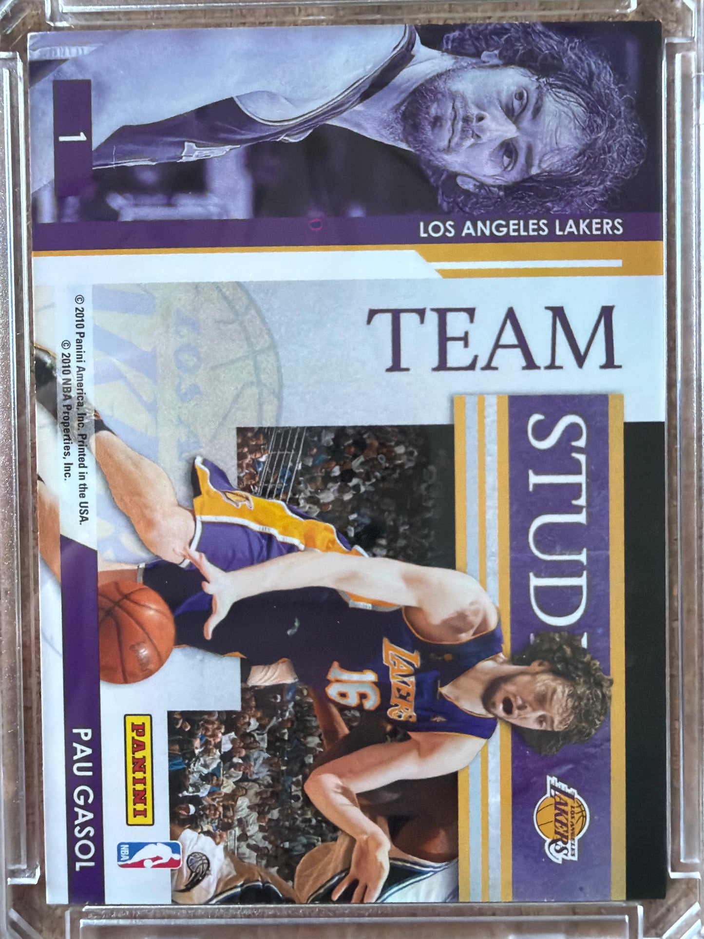 2010 Panini Studio Team Studio Pau Gasol Kobe Bryant #1
