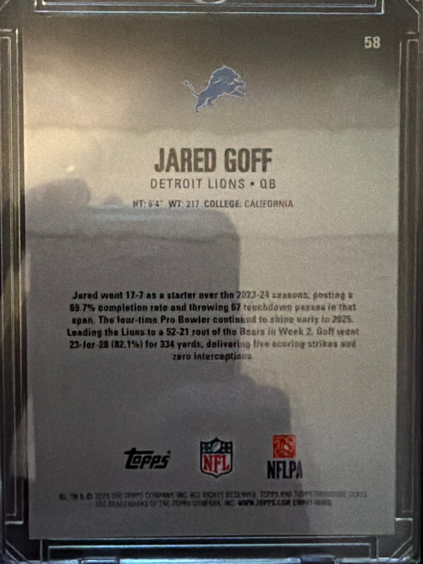 2023 Topps Composite Jared Goff #58 /35