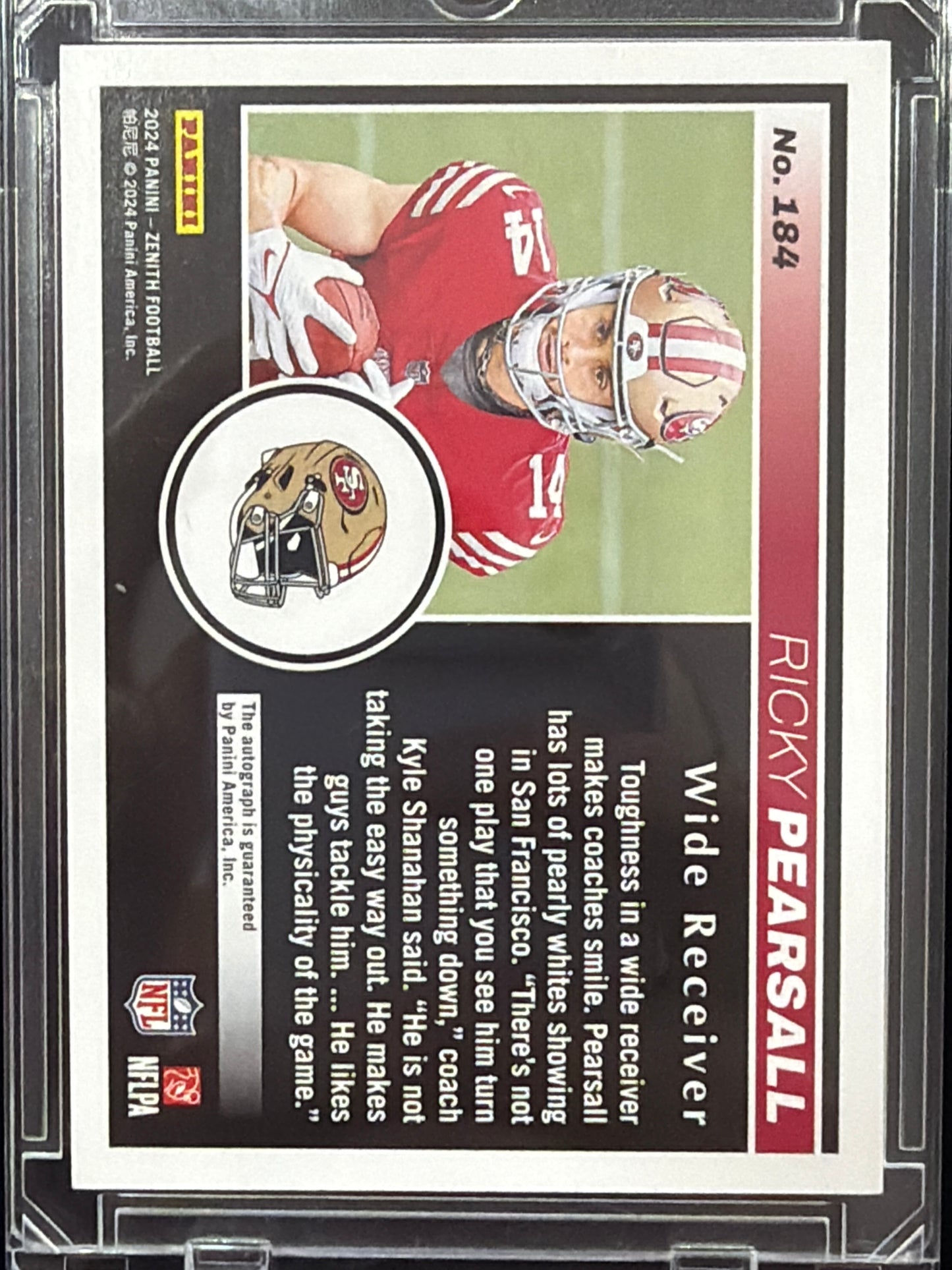 2024 Panini Zenith Football Ricky Pearsall #184 /299 RC
