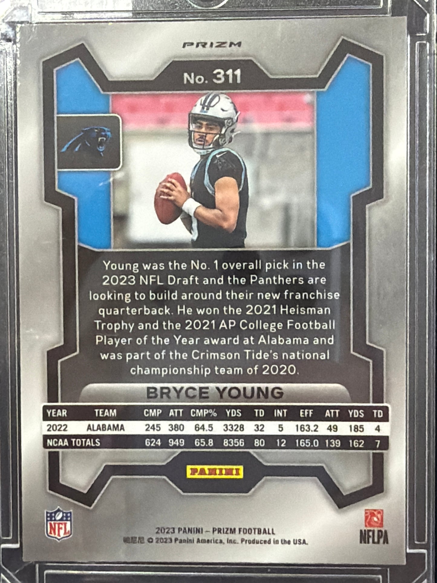 2023 Panini Prizm Bryce Young #311 Orange Ice RC
