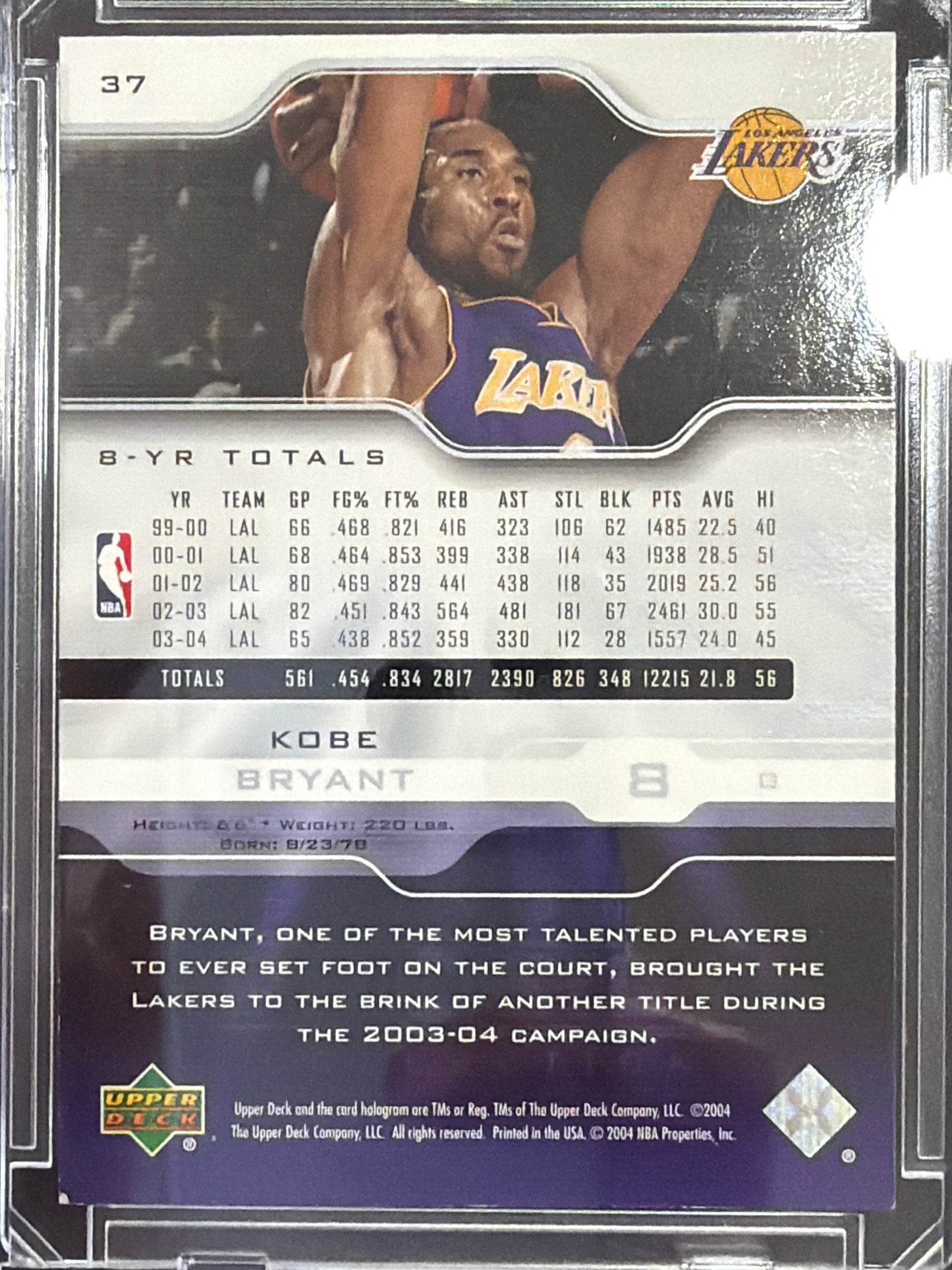 2004 Upper Deck Diamond ProSigs Collection Kobe Bryant #37