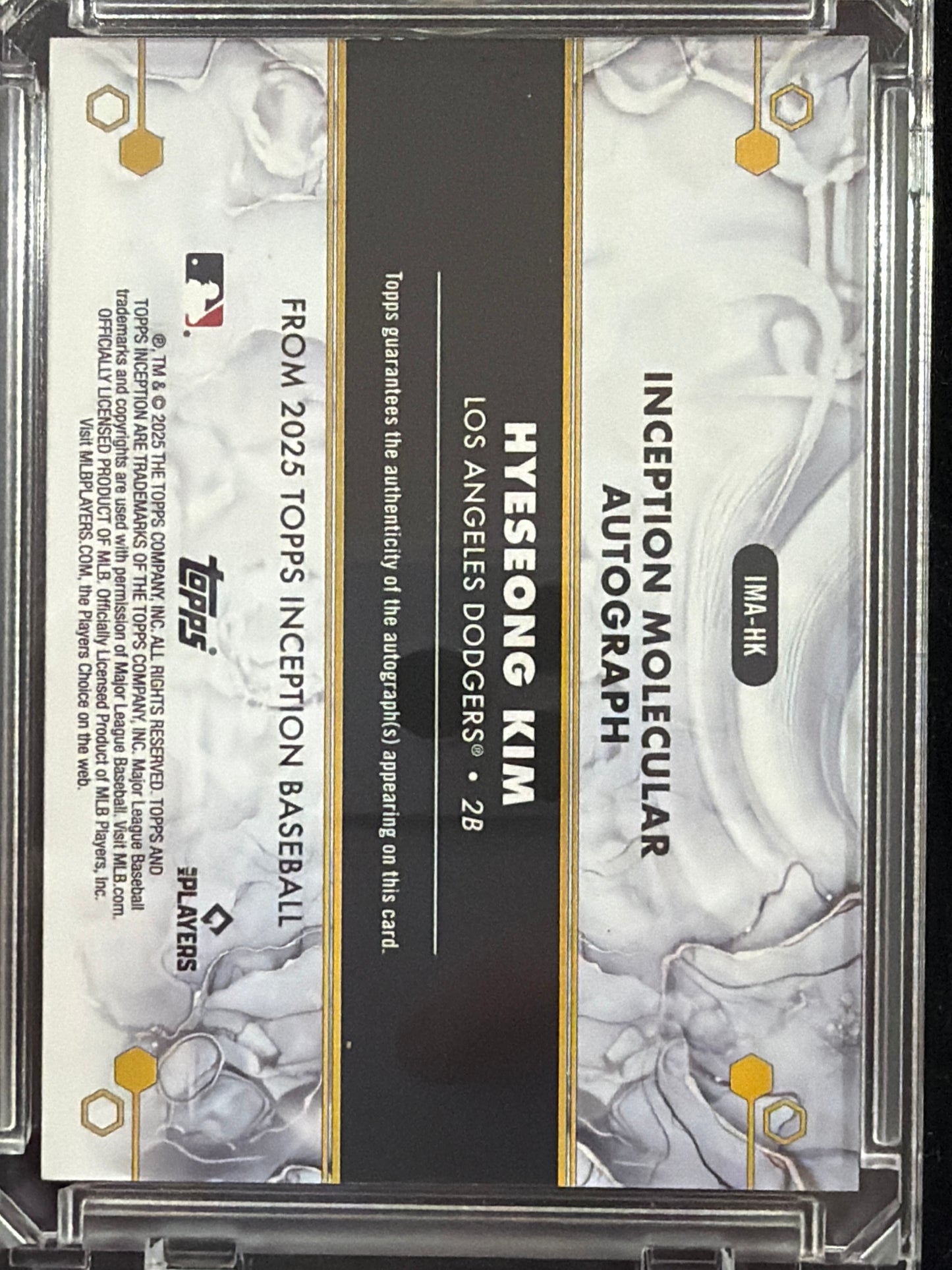 2025 Topps Inception Molecular Hyeseong Kim #IMA-HK /125 RC
