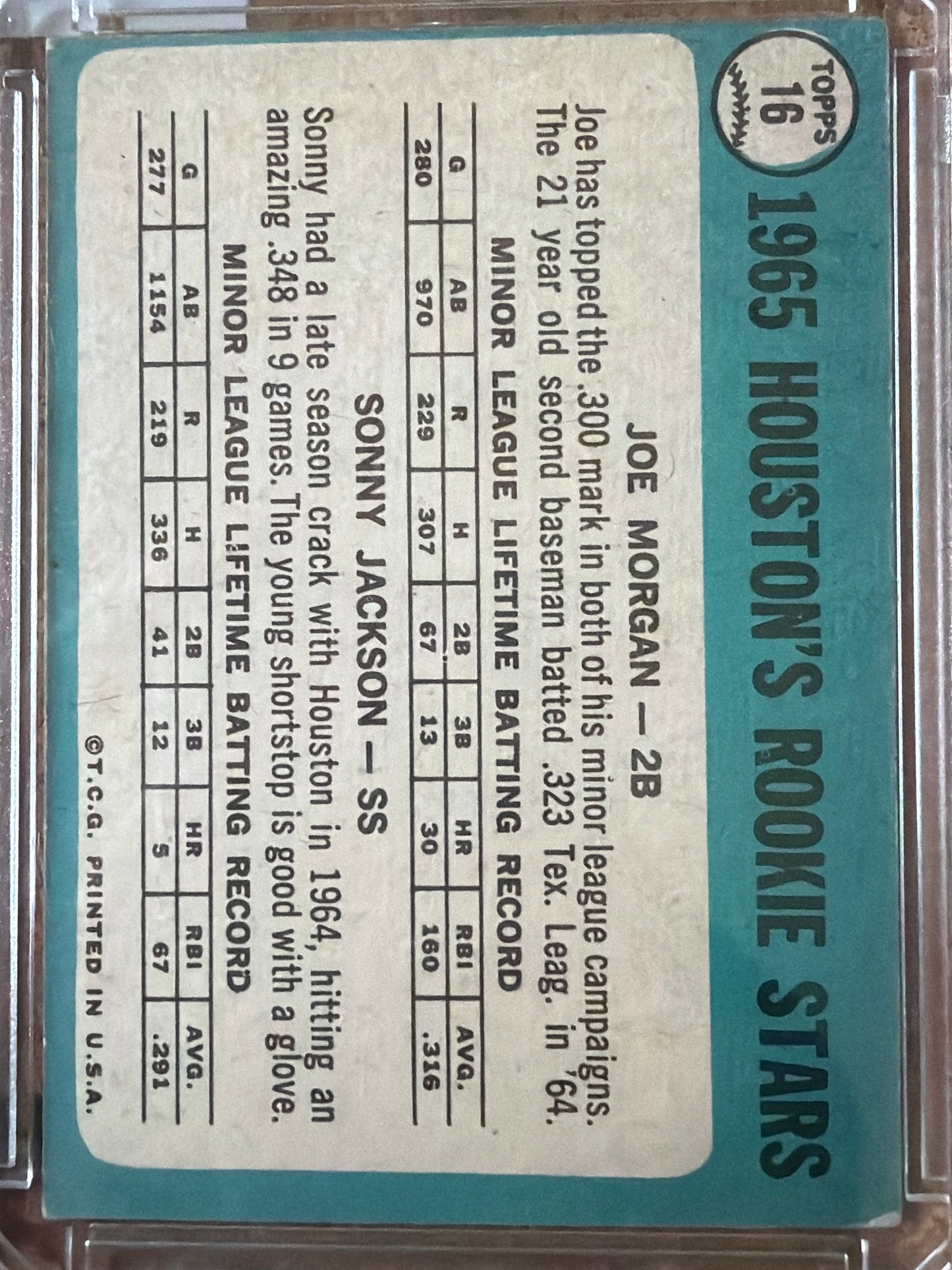 1965 Topps Joe Morgan Sonny Jackson #16