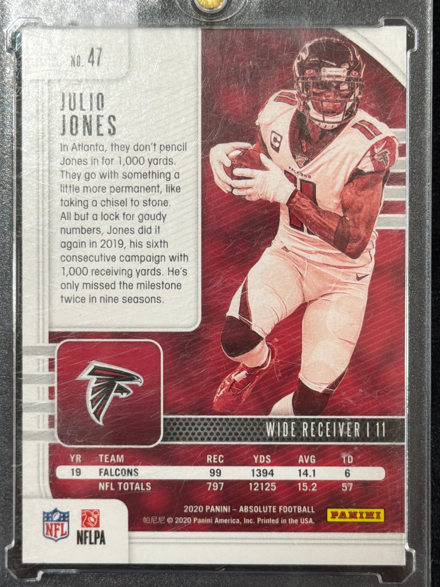 2020 Panini Absolute Football Julio Jones #47 Green Spectrum /25
