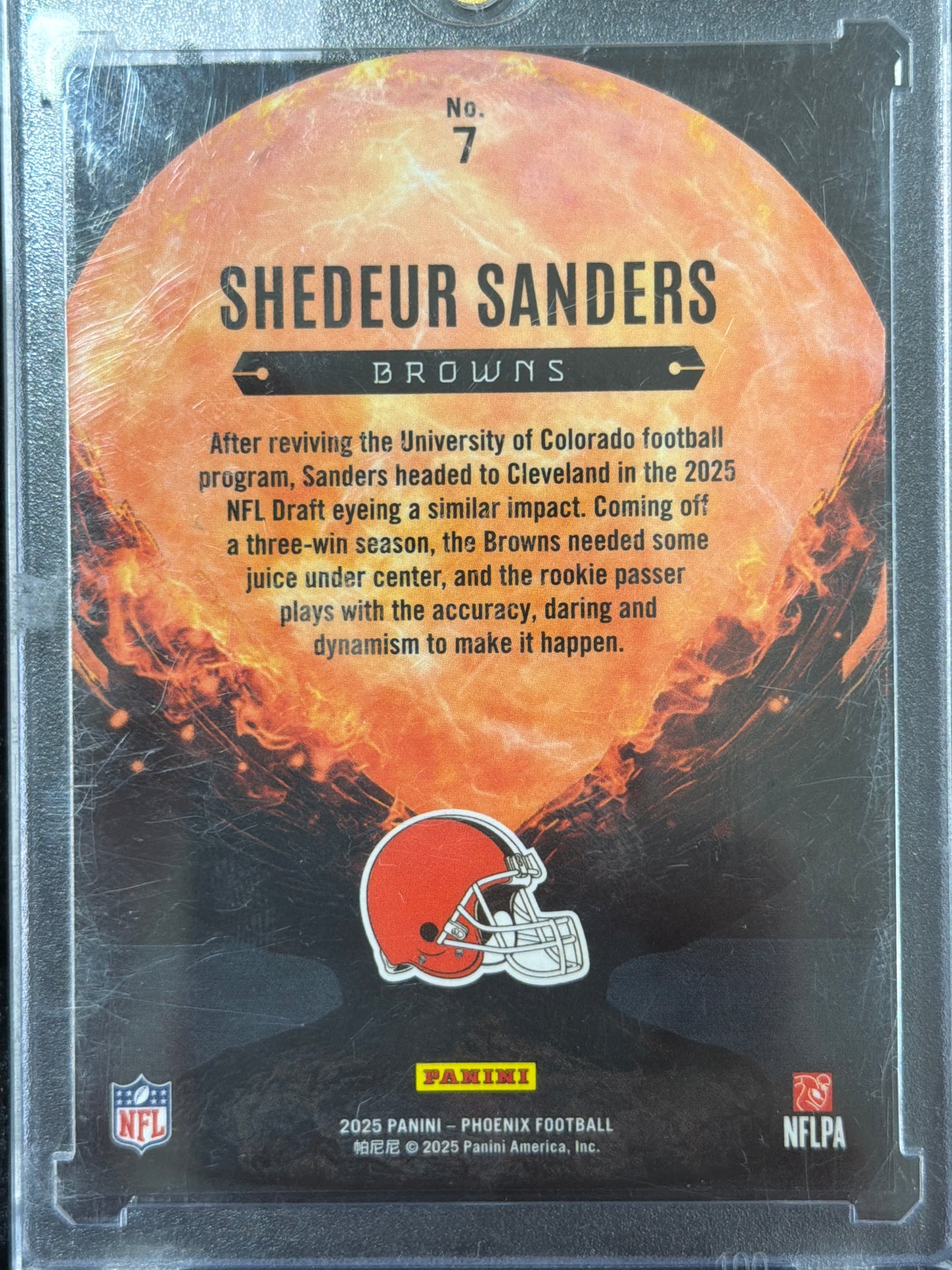 2025 Panini Phoenix Football Resurgent Shedeur Sanders #7 RC