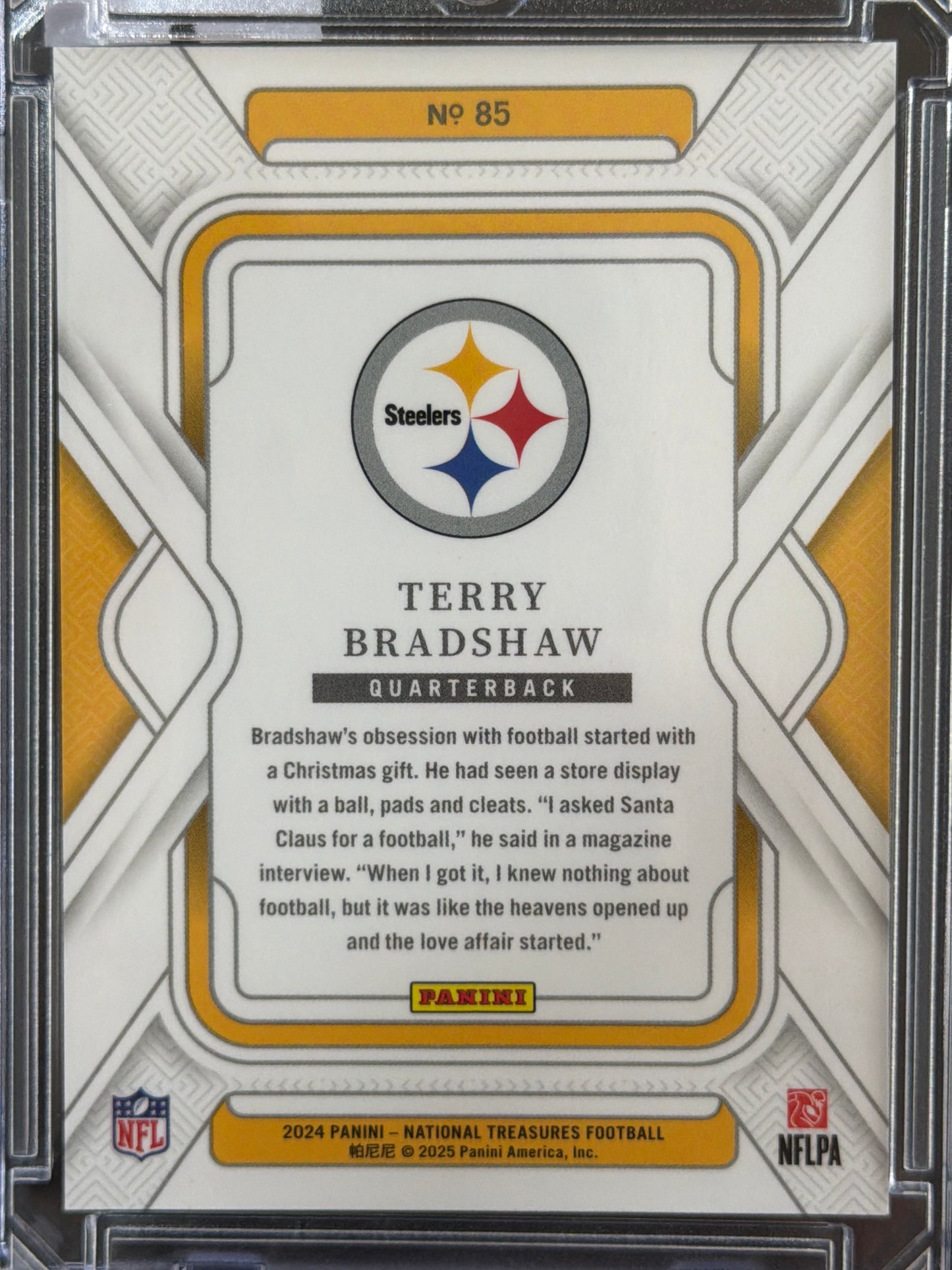 2025 Panini National Treasures Terry Bradshaw #85 /75