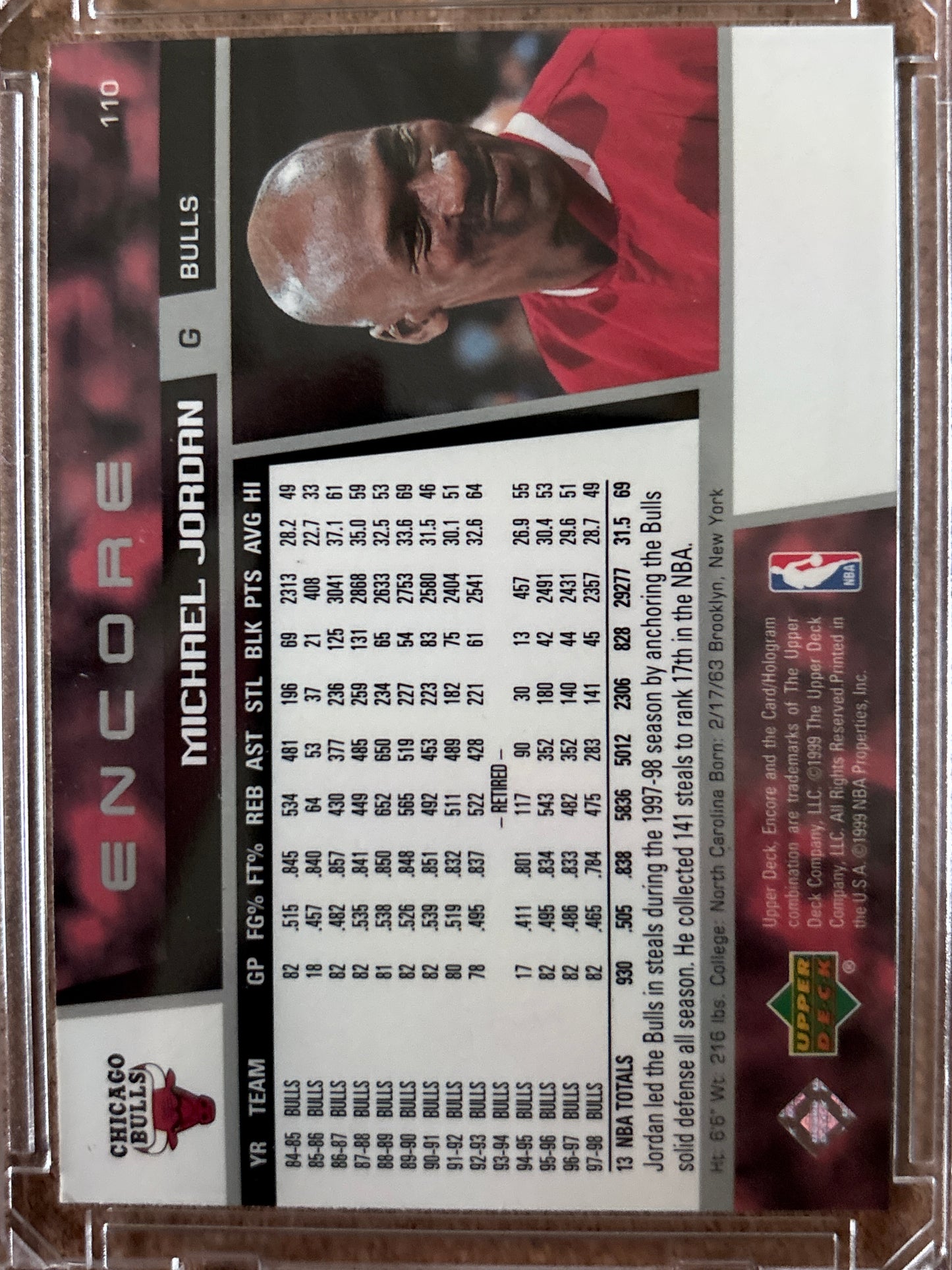 1999 Upper Deck Encore Michael Jordan #110