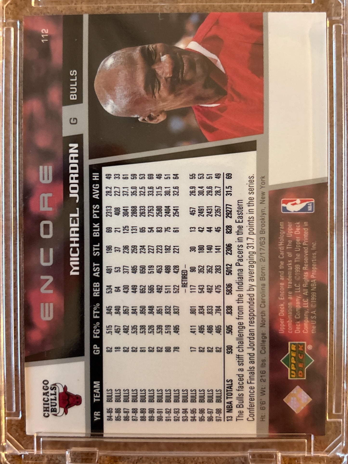 1999 Upper Deck Encore Michael Jordan #112