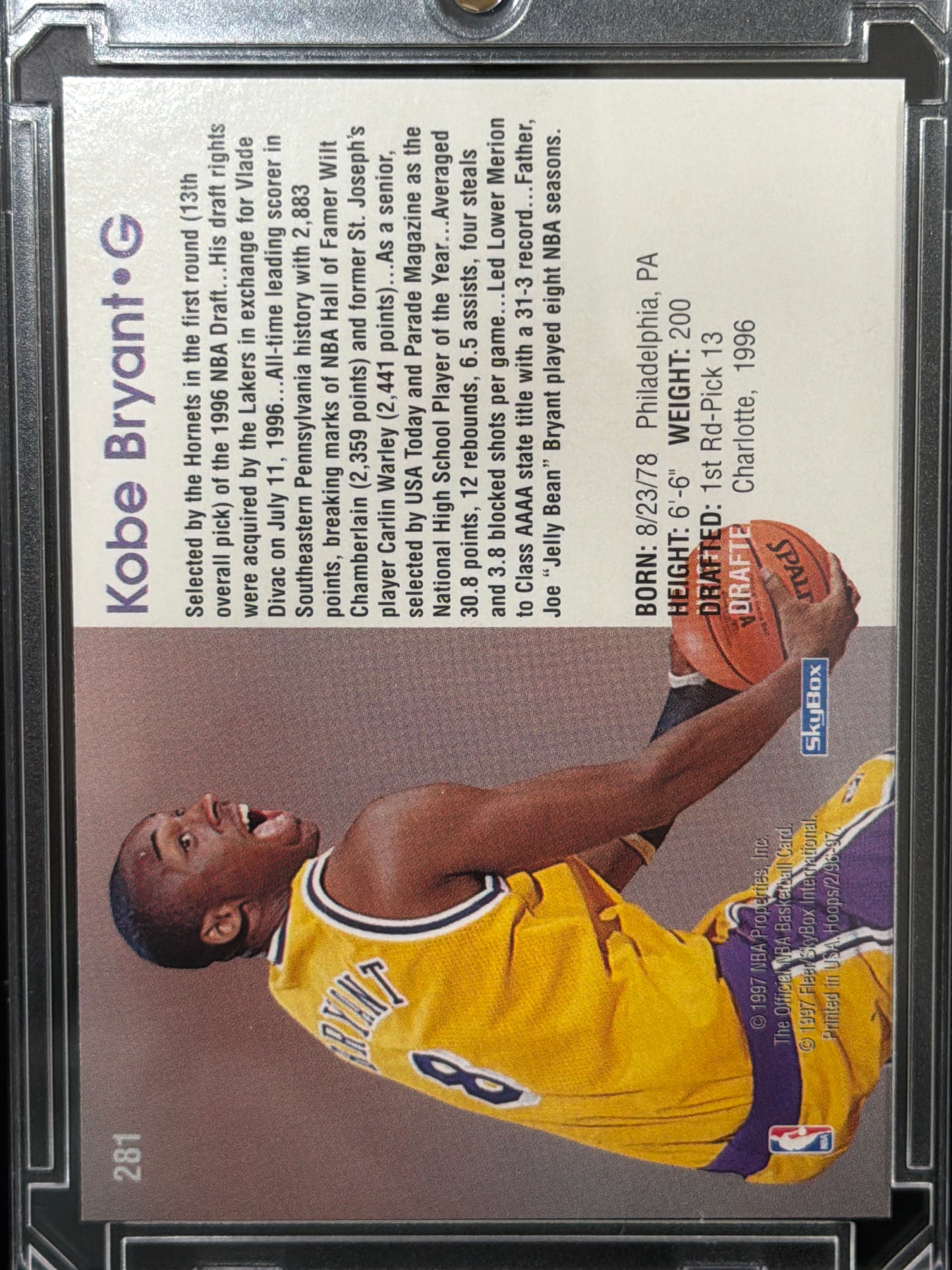 1997 NBA Hoops Kobe Bryant #281