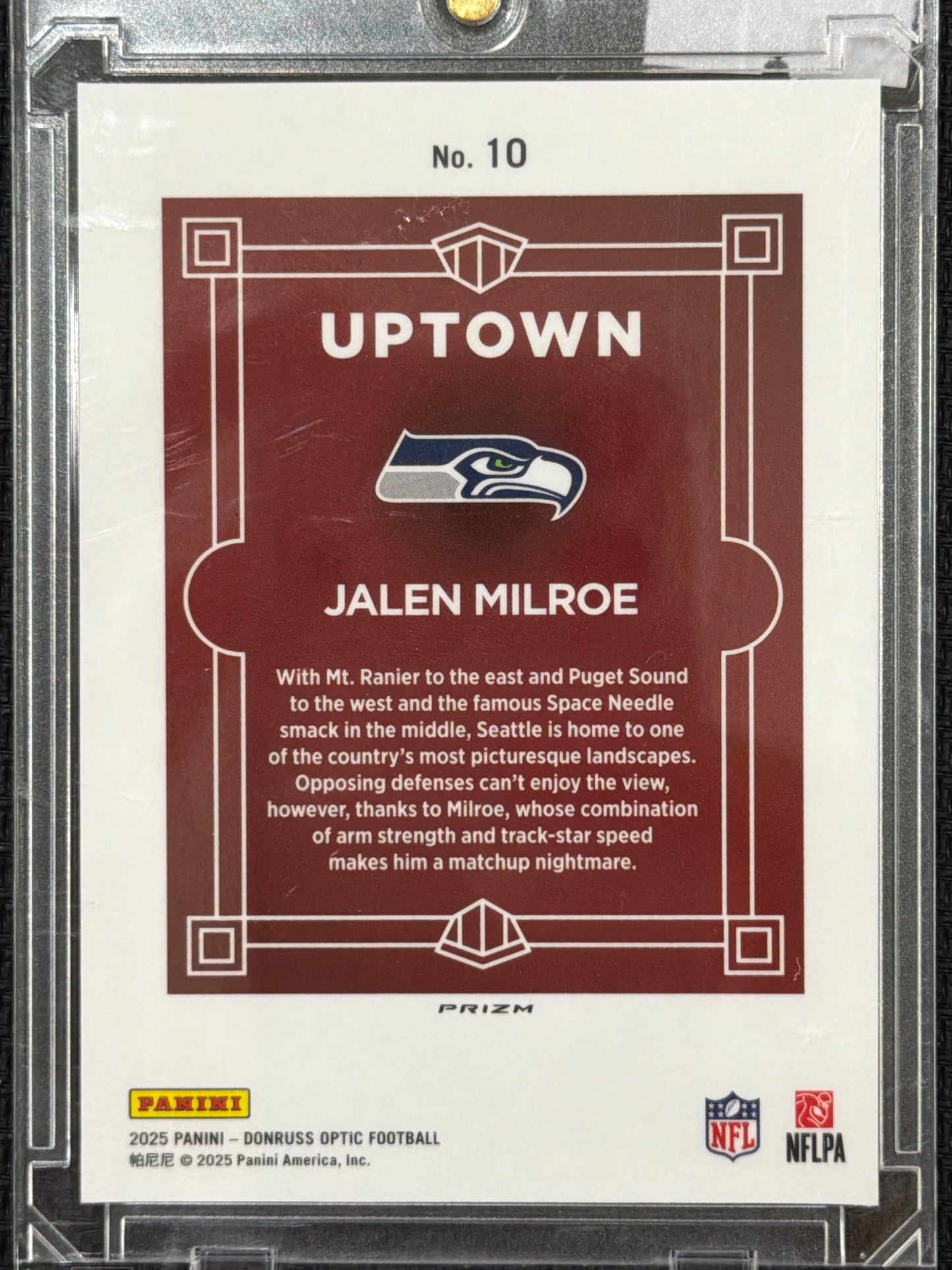 2025 Panini Donruss Optic Uptown Jalen Milroe #10 RC