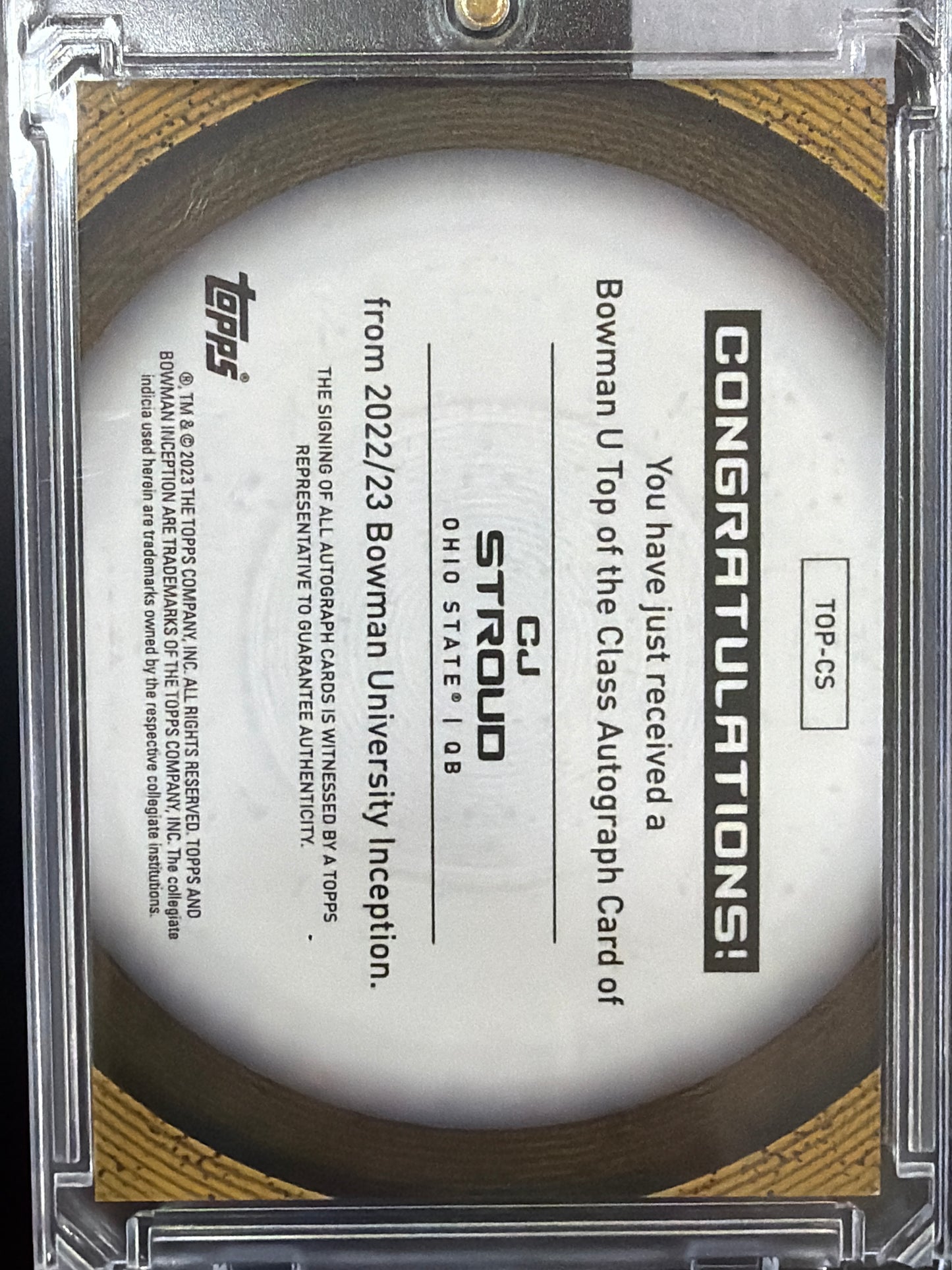 2023 Bowman University Inception Top of the Class C.J. Stroud #TOP-CS /100