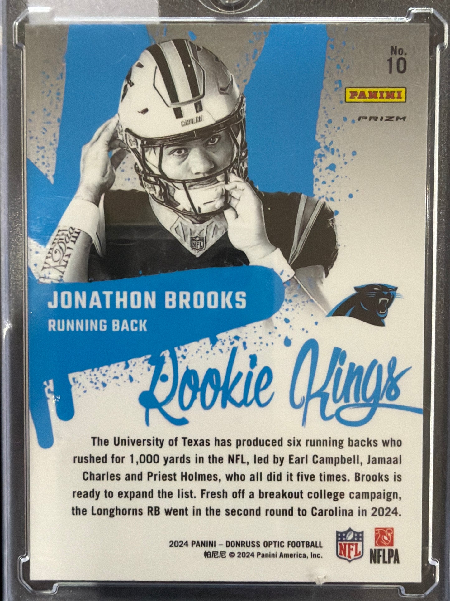 2024 Panini Donruss Optic Rookie Kings Jonathon Brooks #10 Holo RC