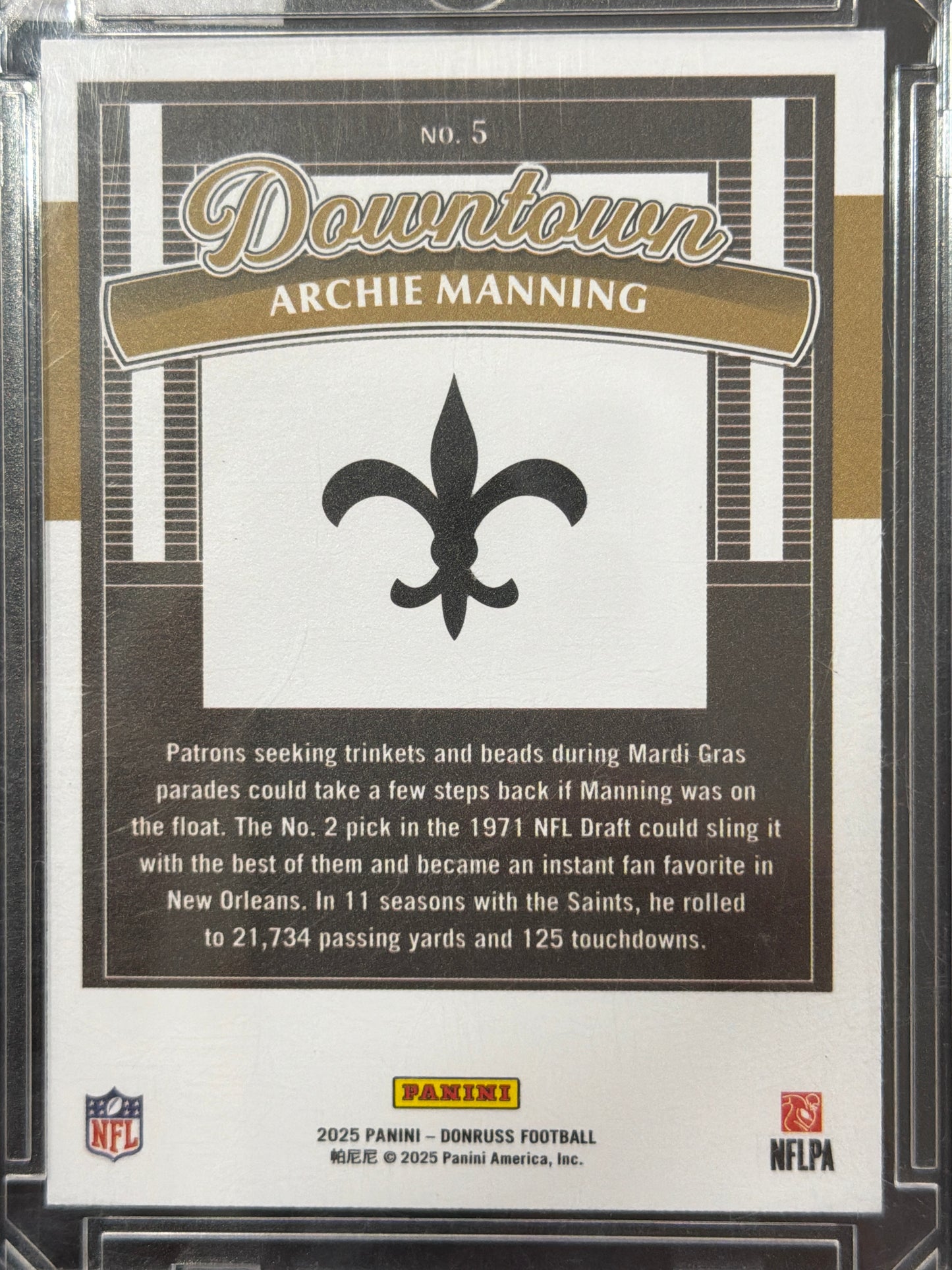 2025 Donruss Archie Manning #5 Downtown