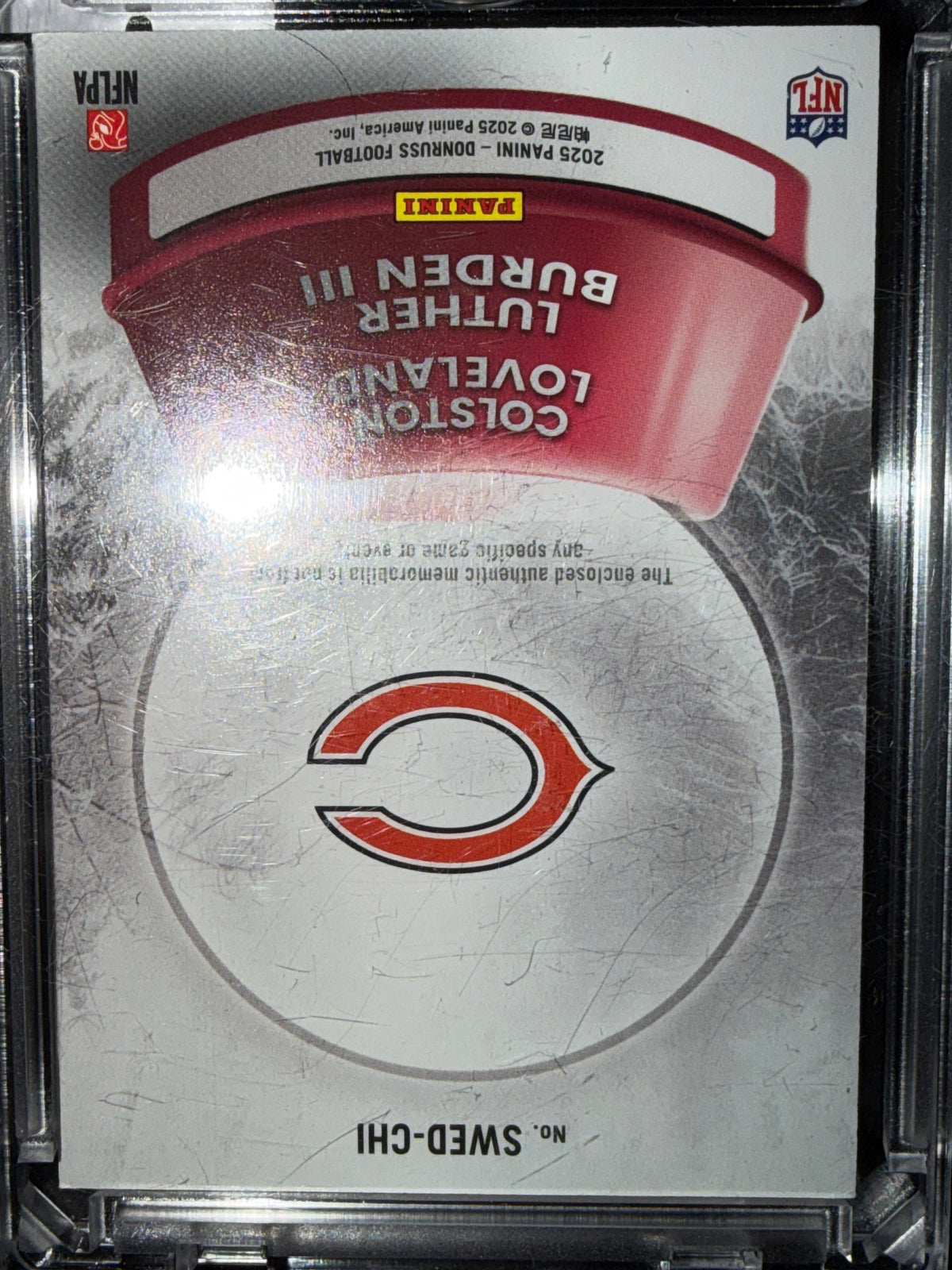 2025 Luther Burden III Colston Loveland #SWED-CHI Rookie Sweater RC Memorabilia